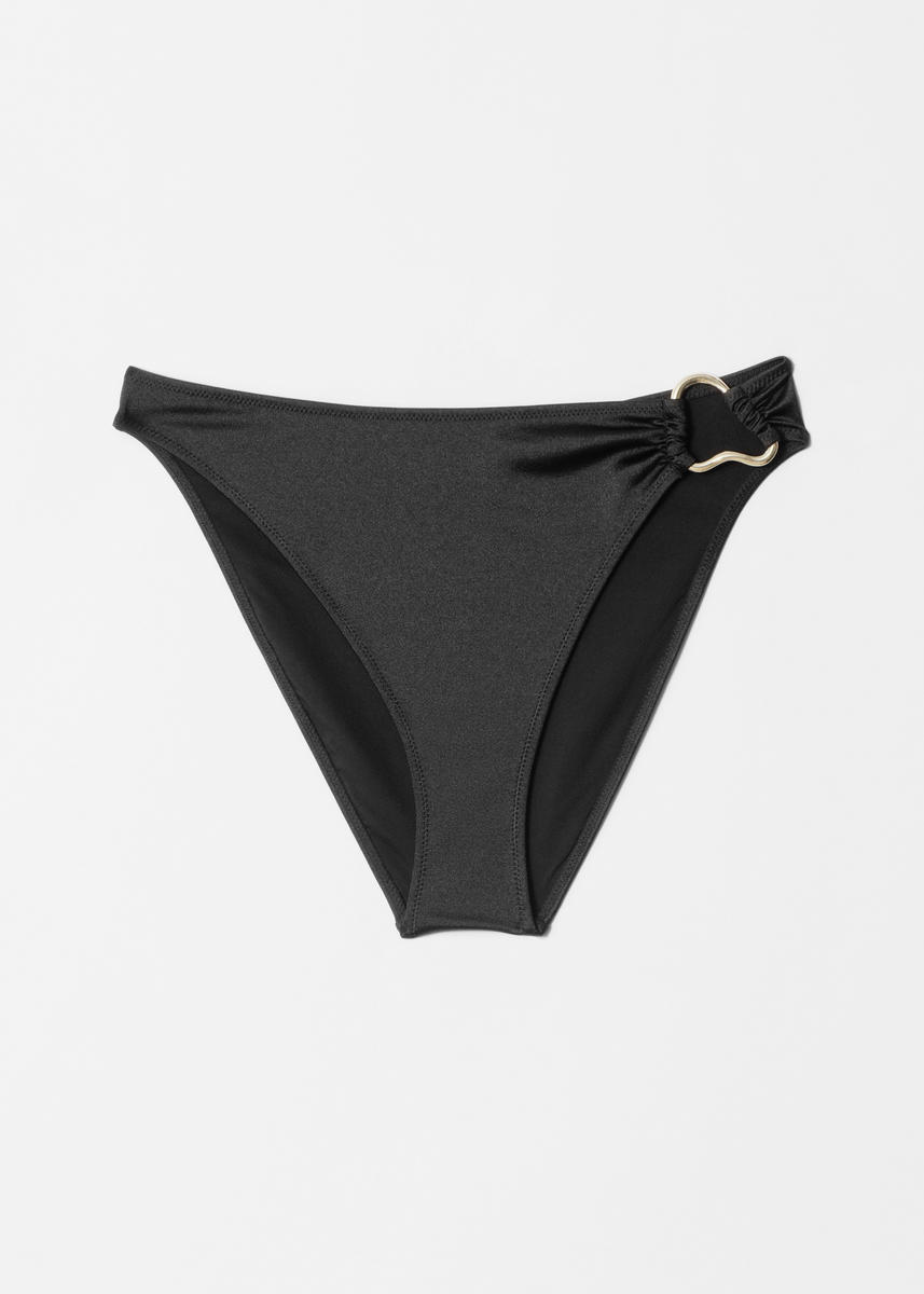 & Other Stories Buckle-detail Bikini Briefs In Black