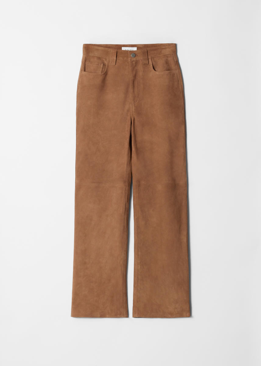& Other Stories Suede Trousers In Beige