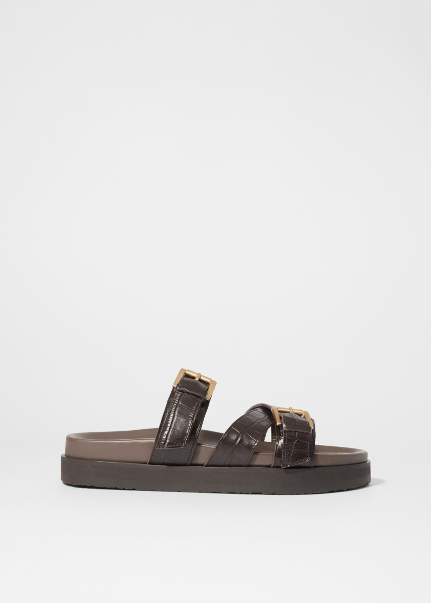 & Other Stories Cross-strap Leather Sandals