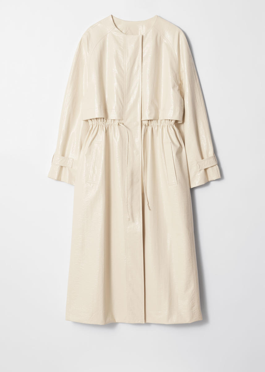 & Other Stories Drawstring Raincoat In Beige