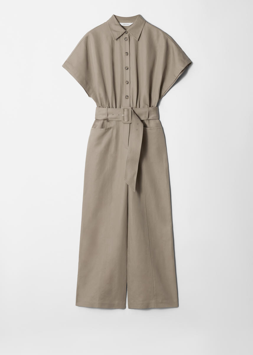 & Other Stories Belted Jumpsuit In Rust