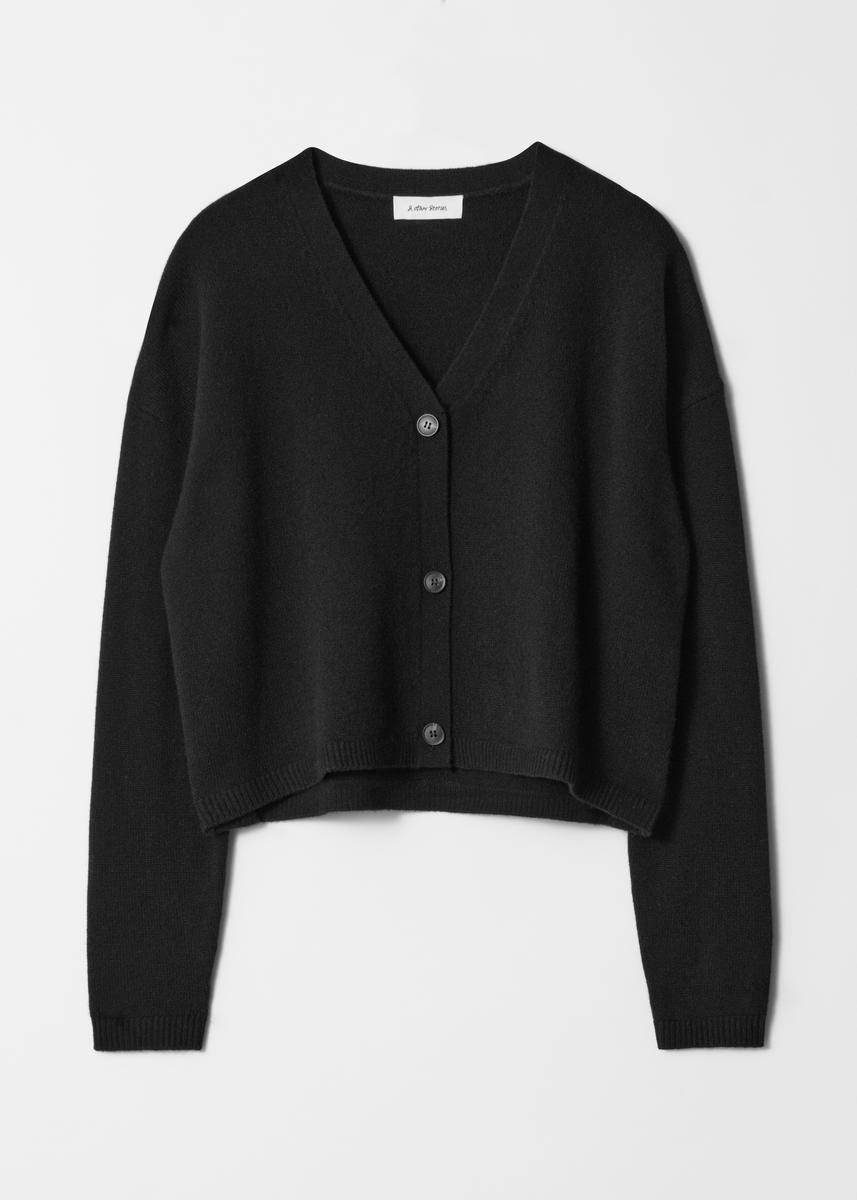 & Other Stories Relaxed Wool Cardigan In Black