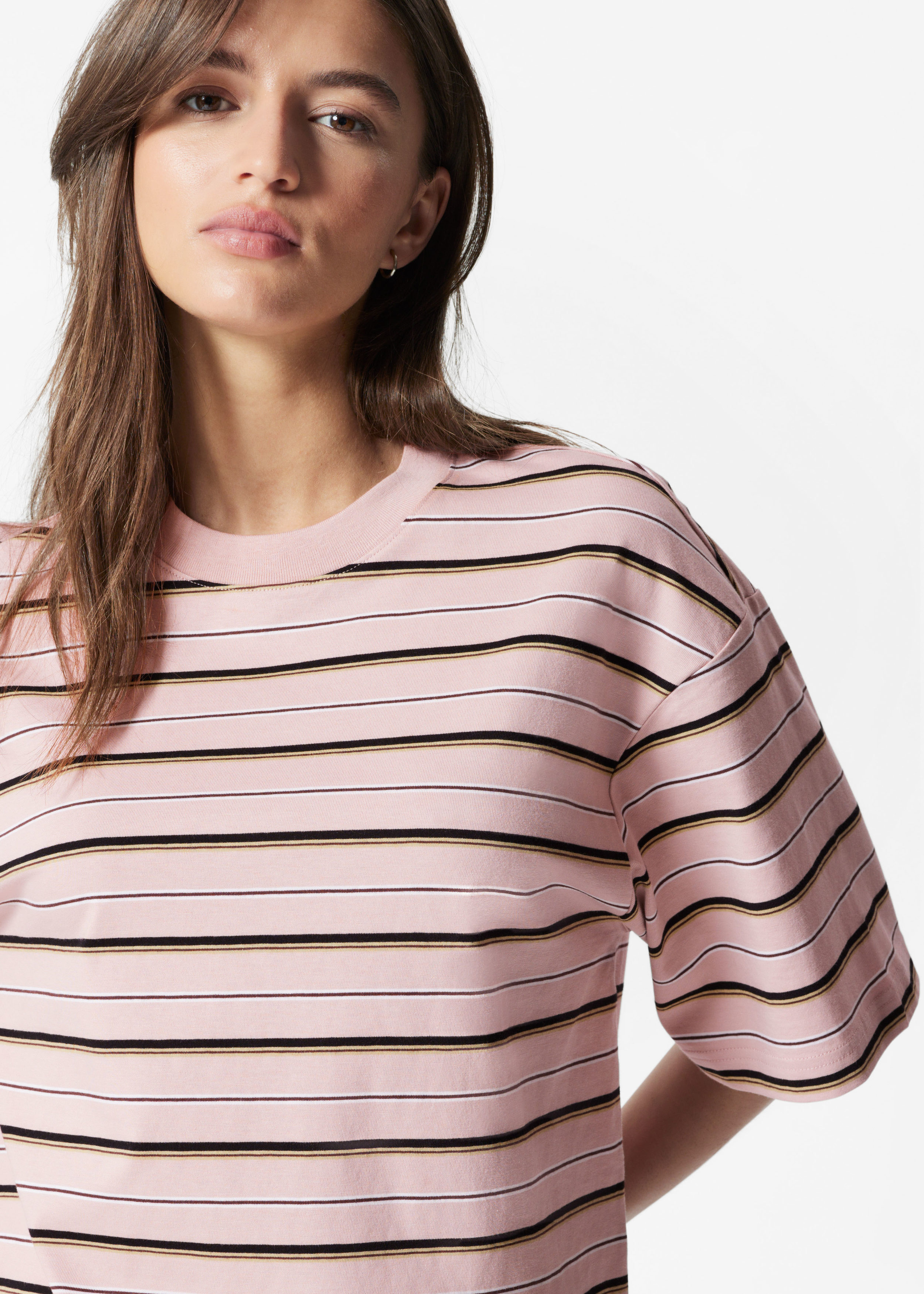 [MIM the wardrobe] 韓国☆SOFT TERRY STRIPED T-SHIRT 全2色 MIM the wardrobe] 韓国☆SOFT TERRY STRIPED T-SHIRT 全2色