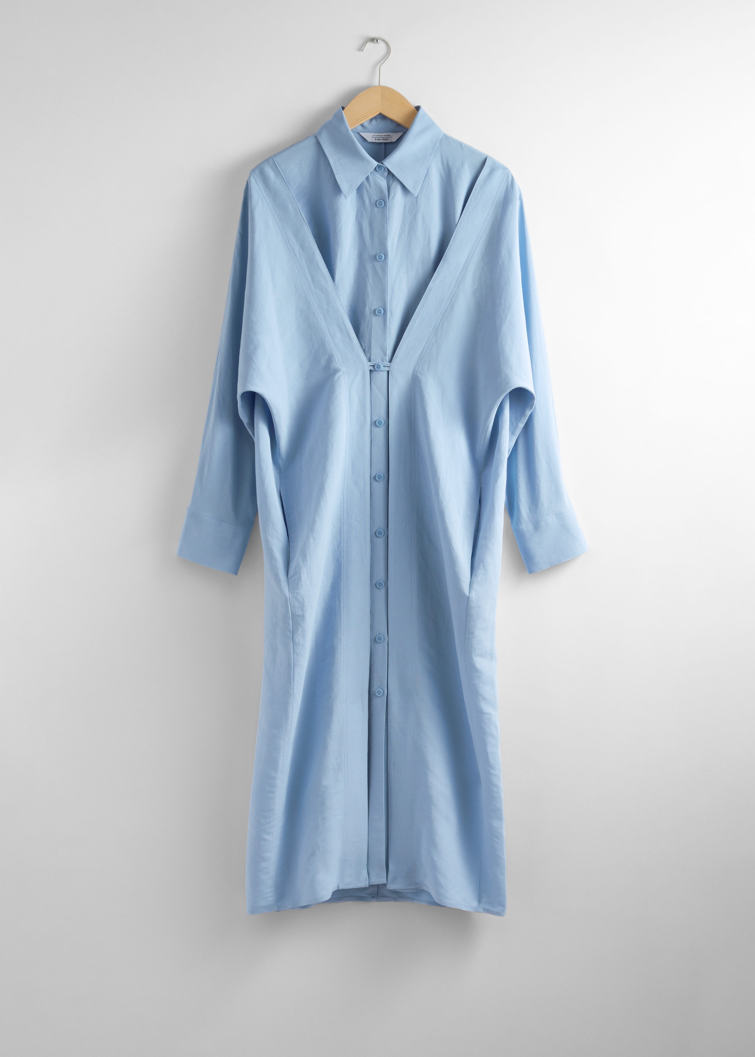 knee length dresses for ladies Navy Linen Swing Shirt Dress  Handmade Midi