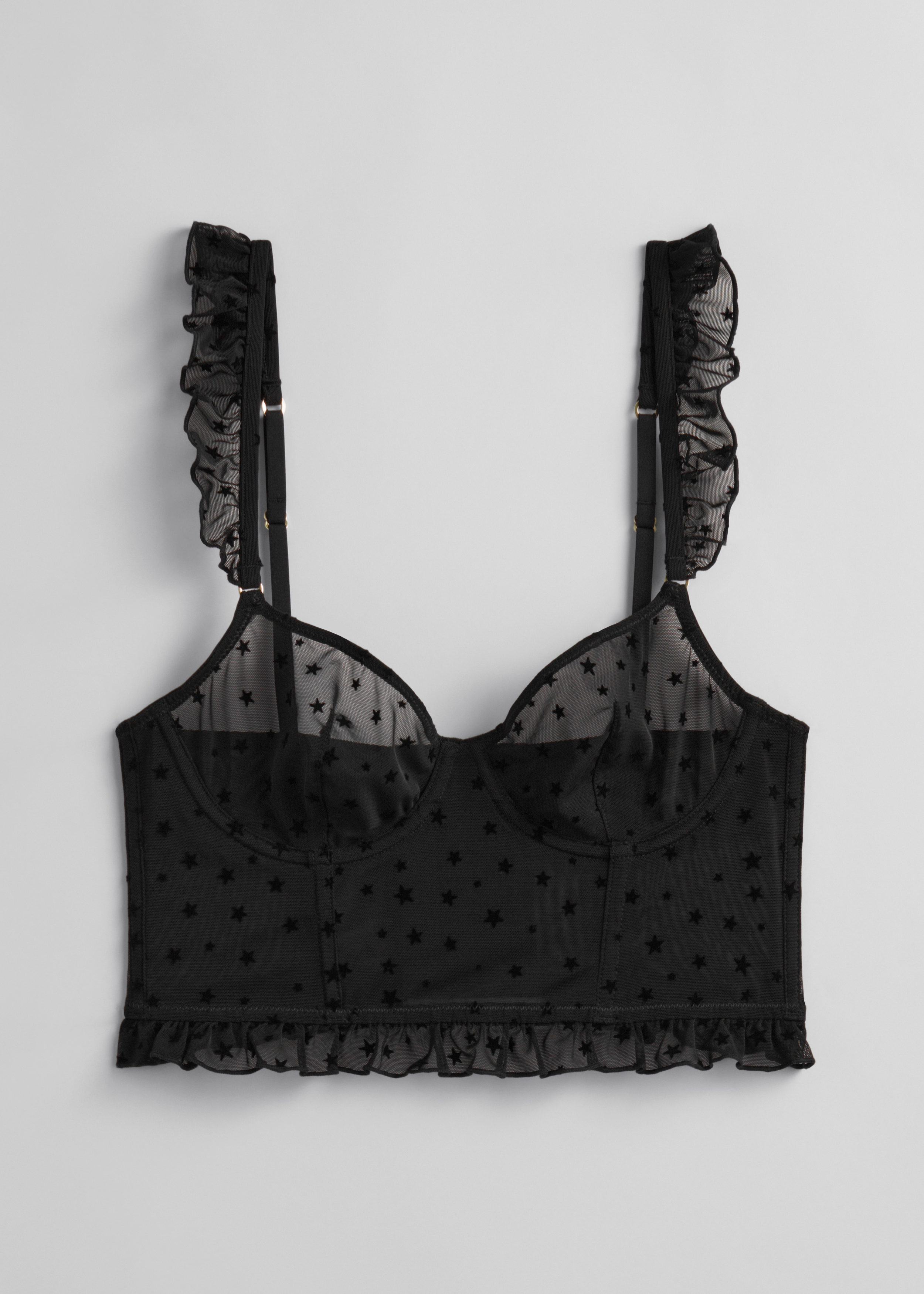 Frilled Star Motif Bustier Black Other Stories DK