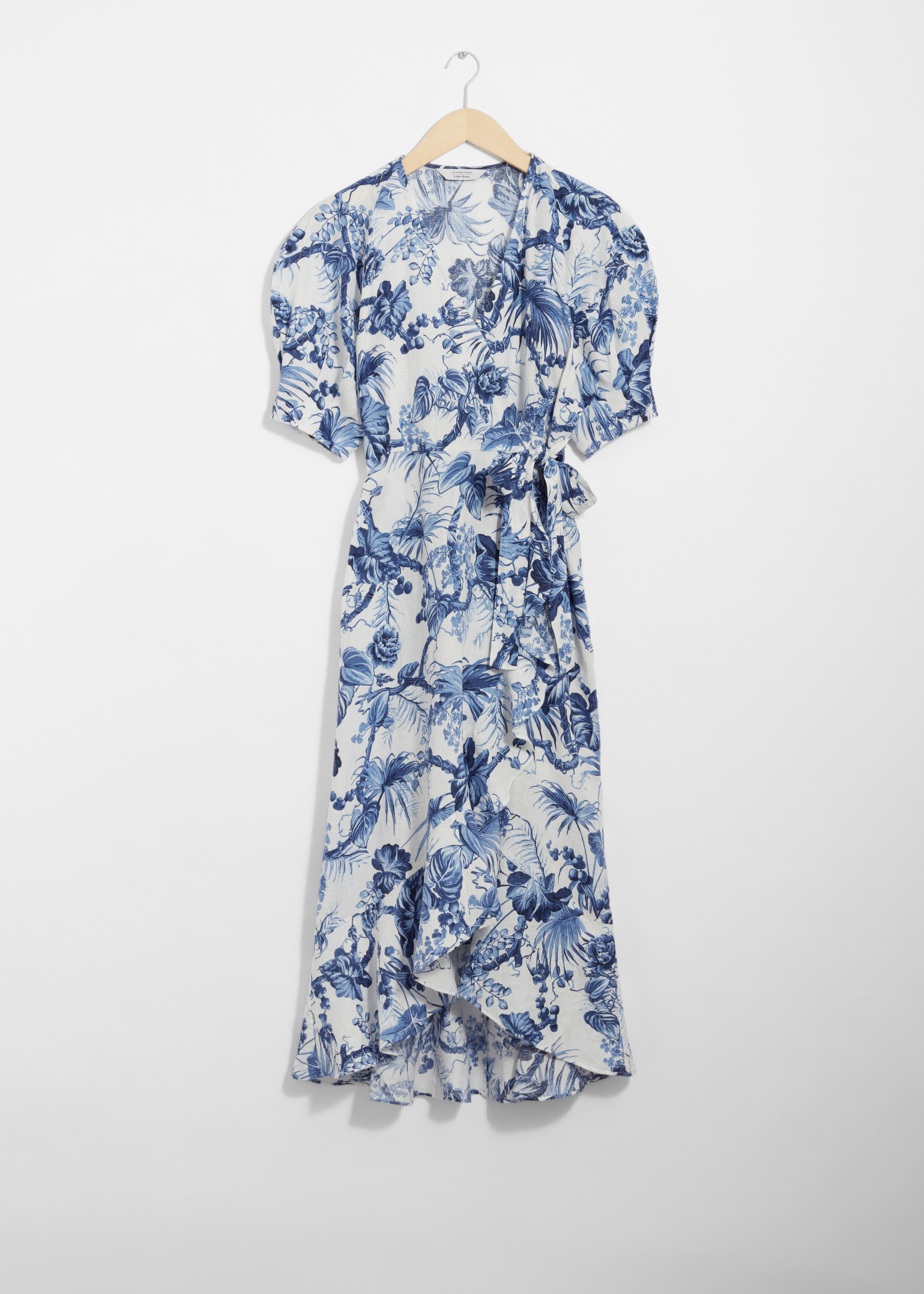 & Other Stories Linen Wrap Midi Dress | King's Cross
