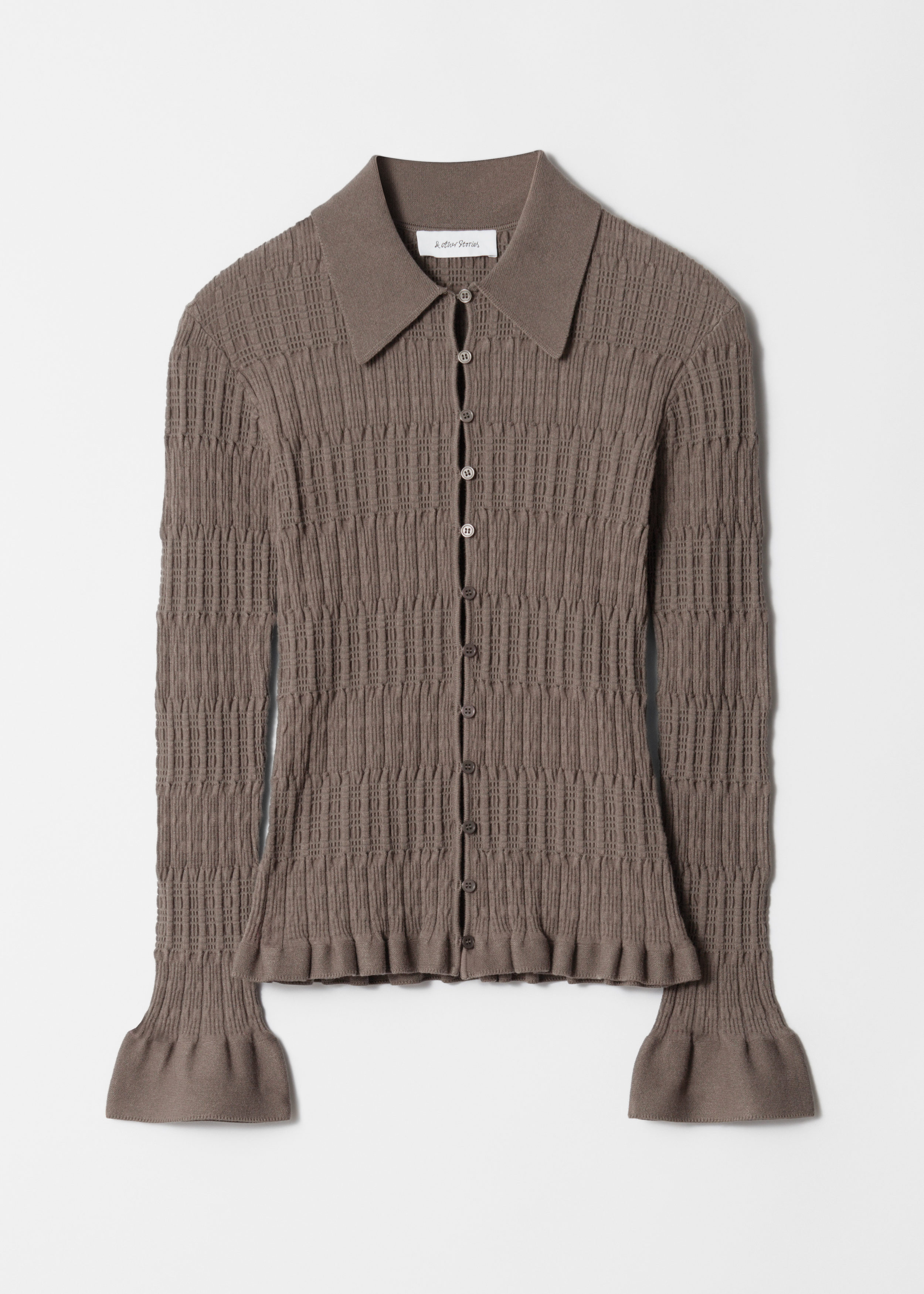 Knitted Collar Cardigan - Brown - & Other Stories US