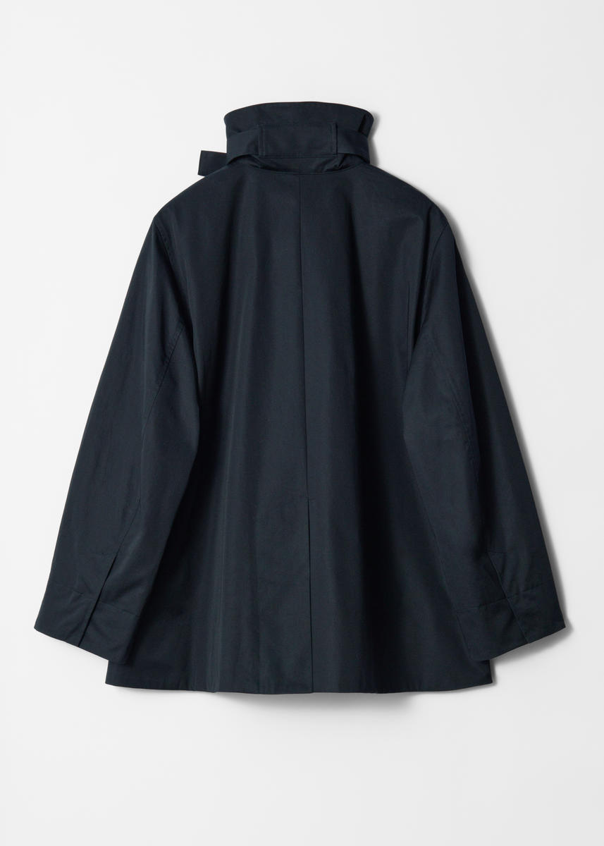 & Other Stories A-line Funnel-neck Jacket In Blue