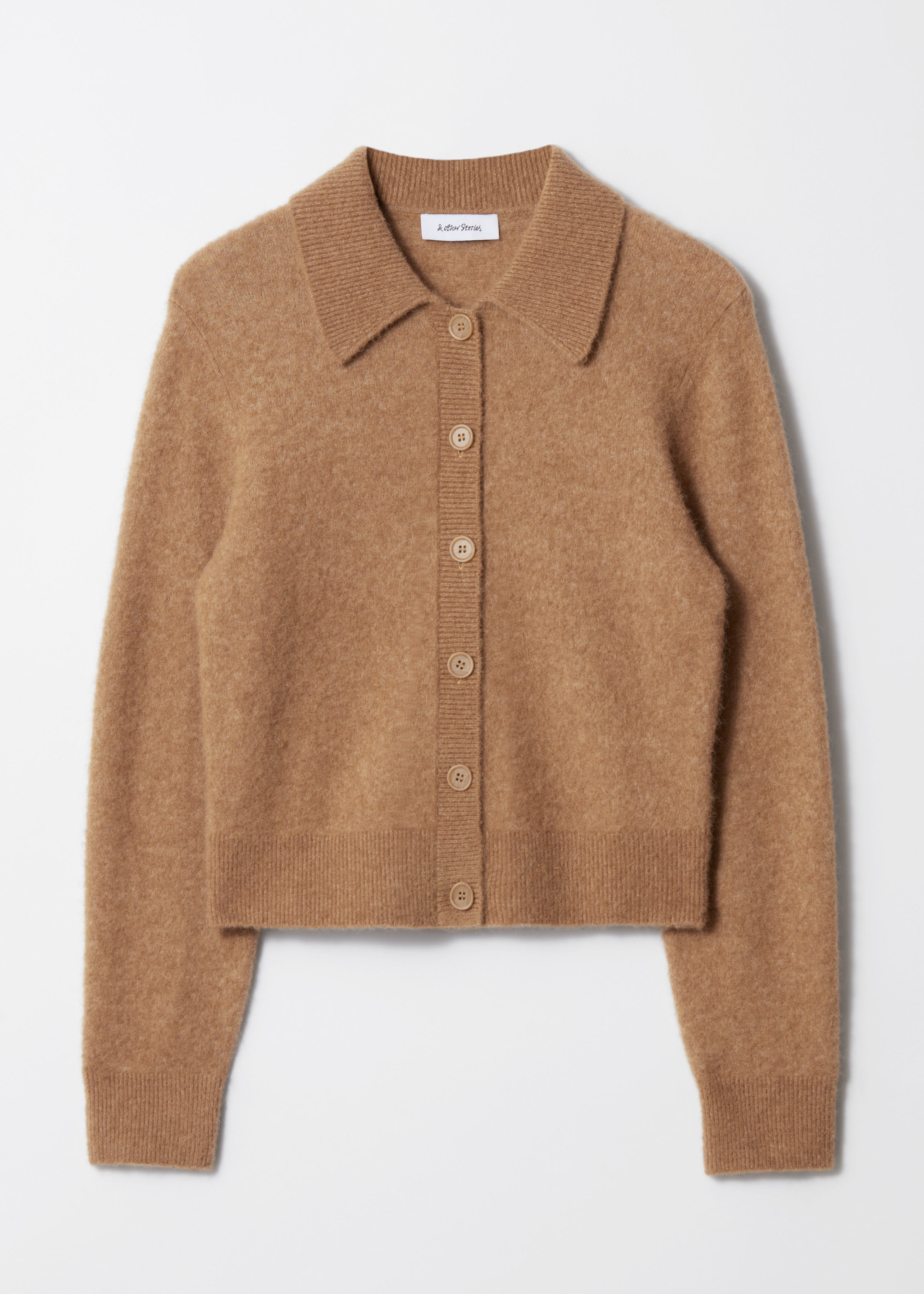 Collared Knit Cardigan - Brown - Cardigans - & Other Stories NL