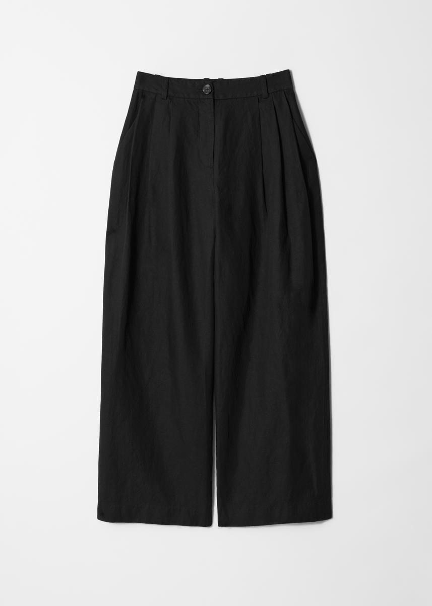 & Other Stories Wide-leg Trousers In Black