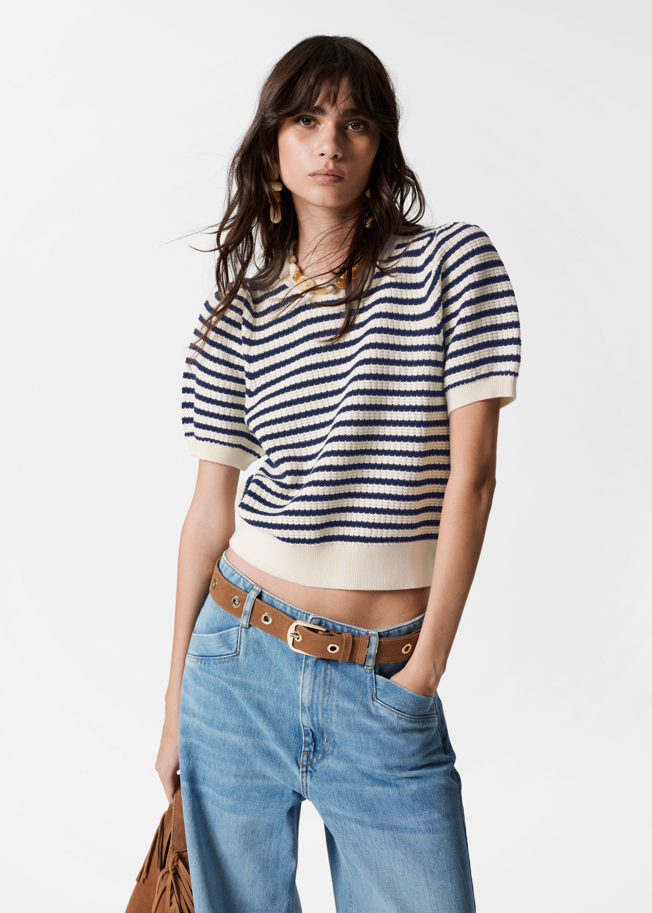 Scalloped Knit Top
