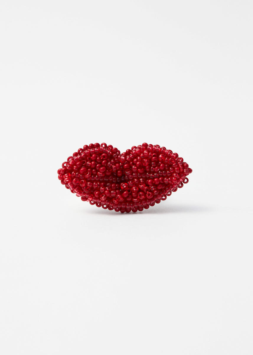 & Other Stories Lips-decoration Beaded Ring In Red