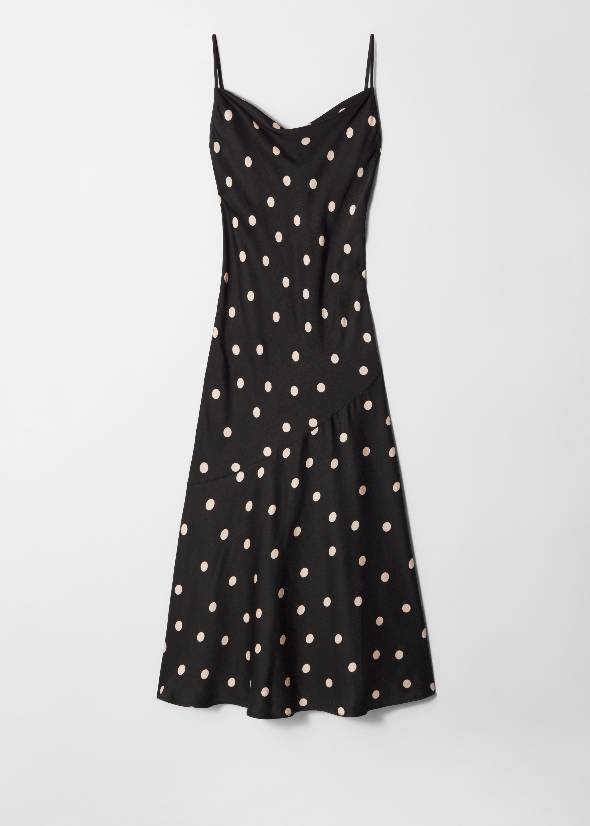 Satin Slip Midi Dress - Black Polka Dot - & Other Stories US