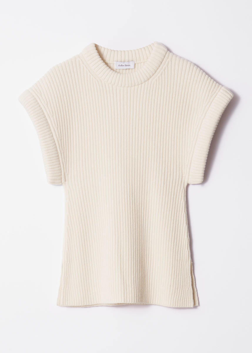 & Other Stories Rib-knit Vest In White