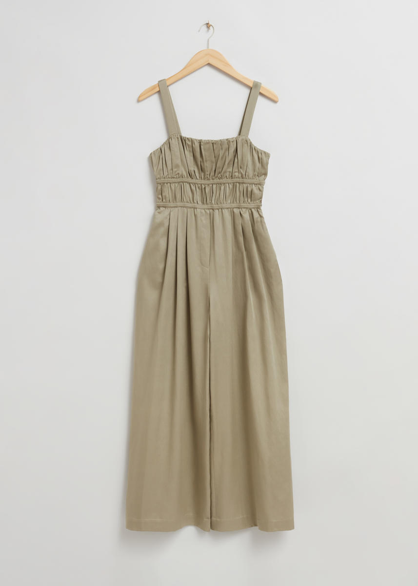 & Other Stories Wide Sleeveless Jumpsuit In Neutral