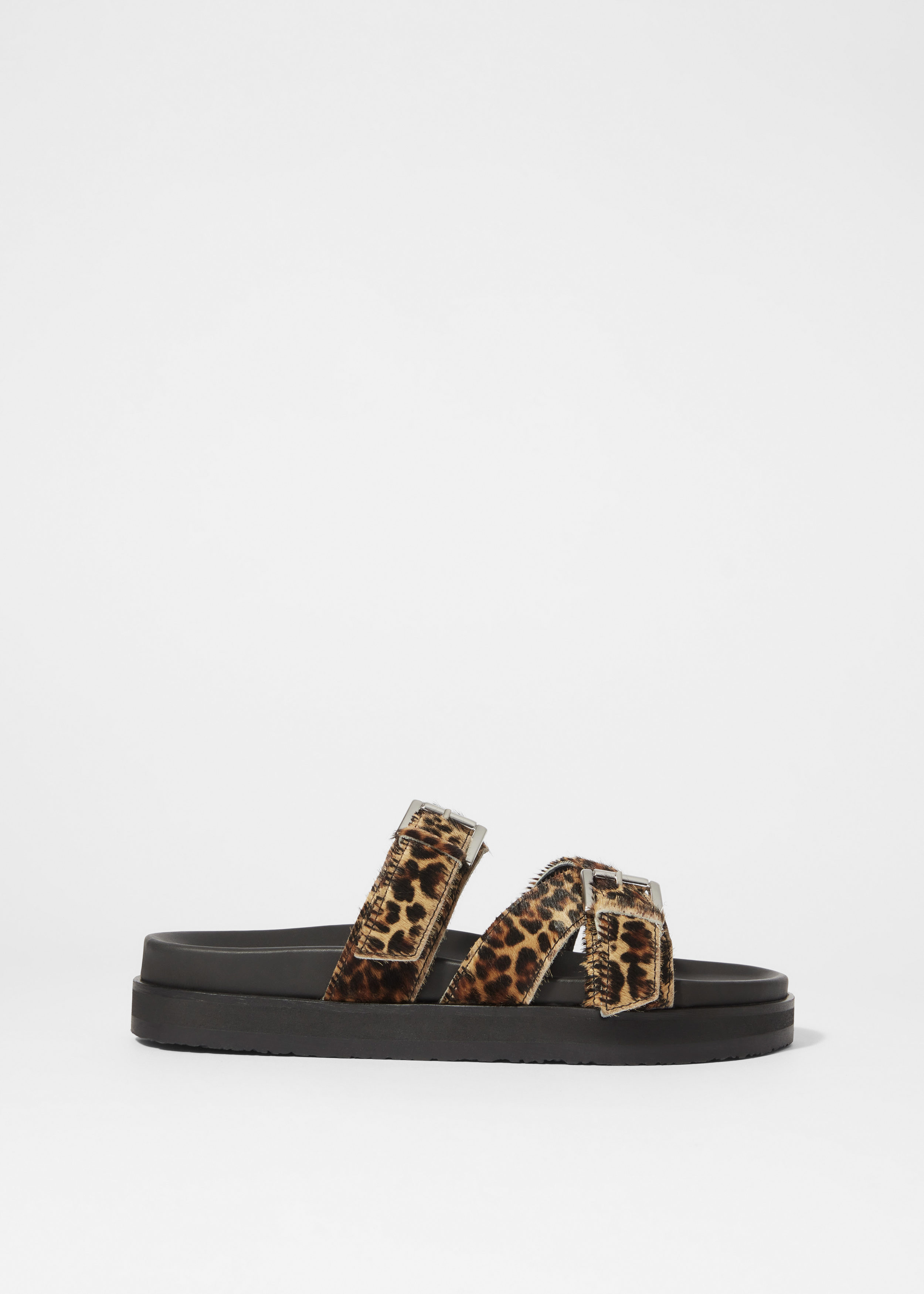“& Other Stories” Zebra Slides Leather Slides - Brown Zebra - Shoes - & Other Stories GB