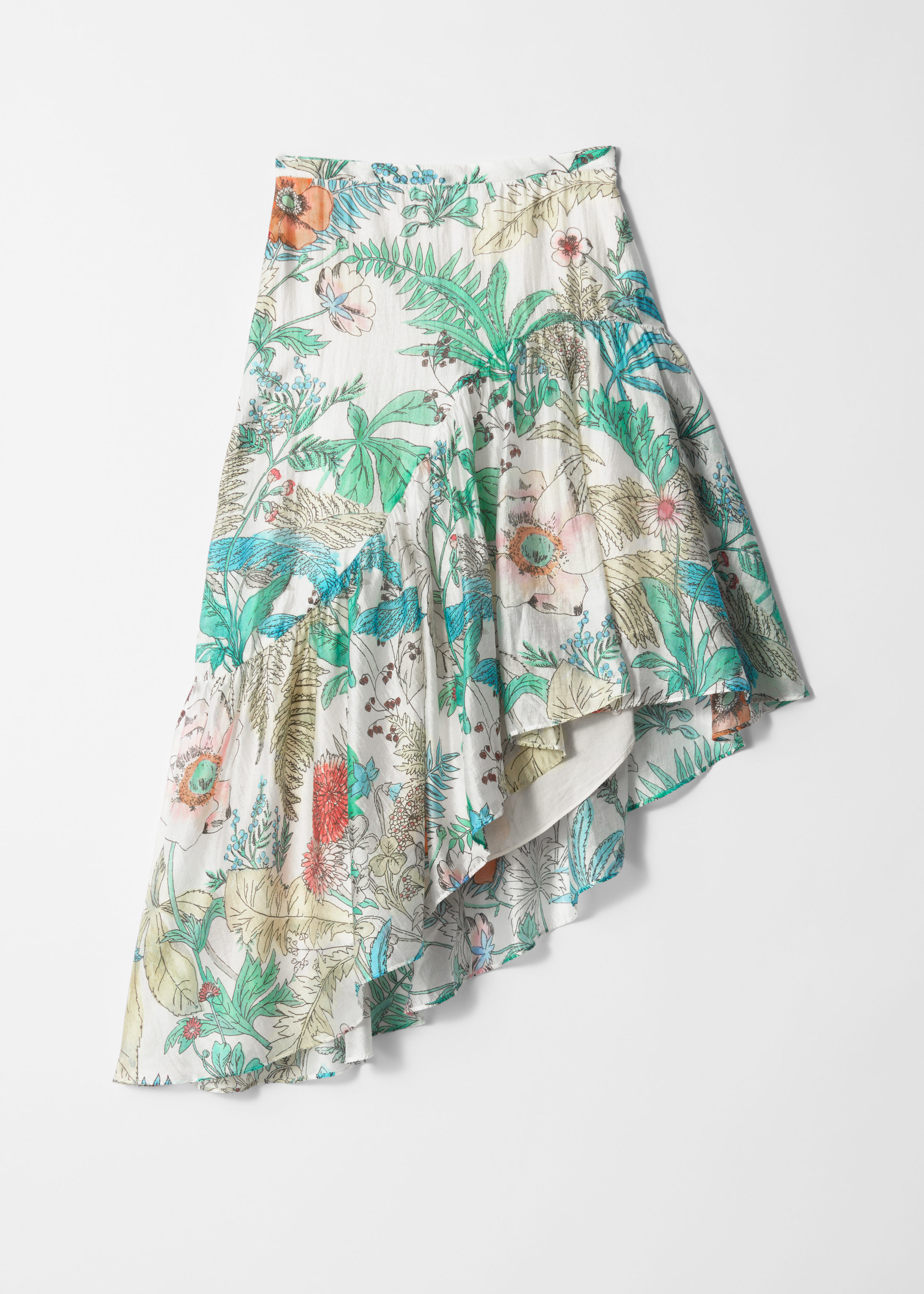 Plaid Asymmetric Ruffle Skirt main image 0