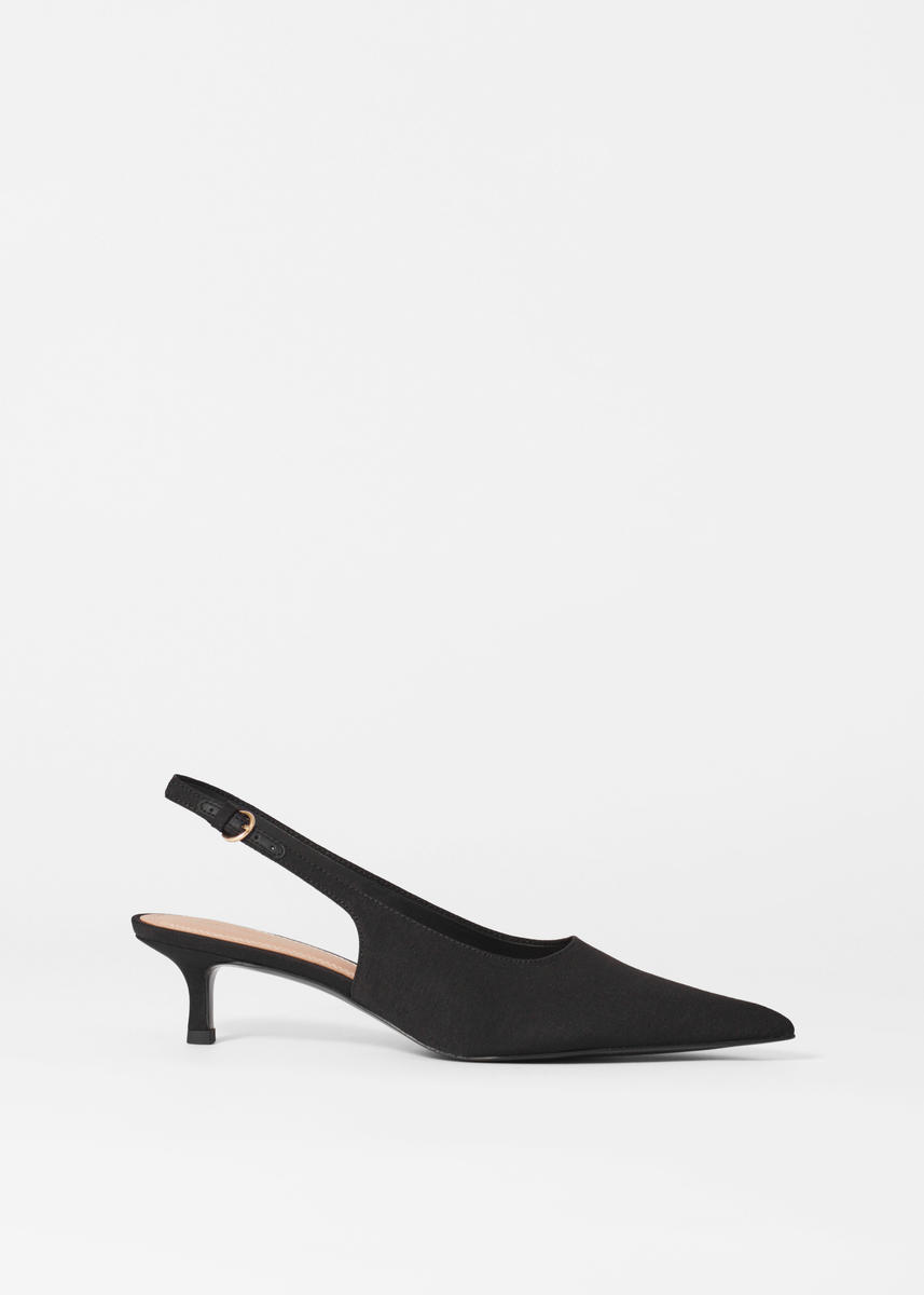 & Other Stories Classic Satin Pumps In Black