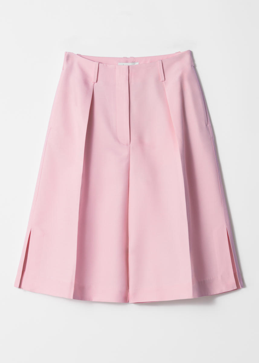 & Other Stories Pleated Bermuda Shorts In Pink