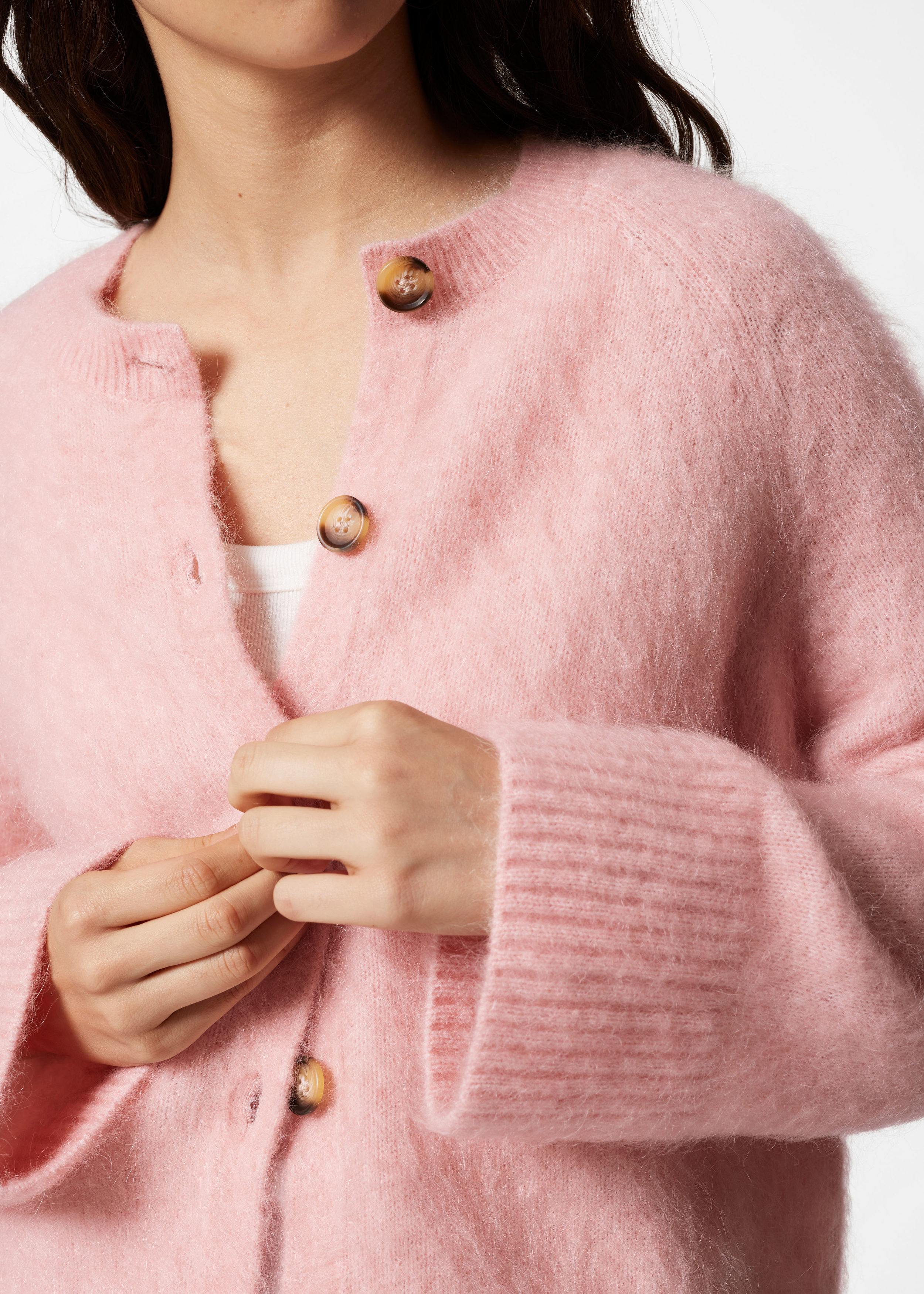 Mohair-Blend Knit Cardigan - Peach - & Other Stories BE Mohair-Blend Knit Cardigan - Peach - & Other Stories BE