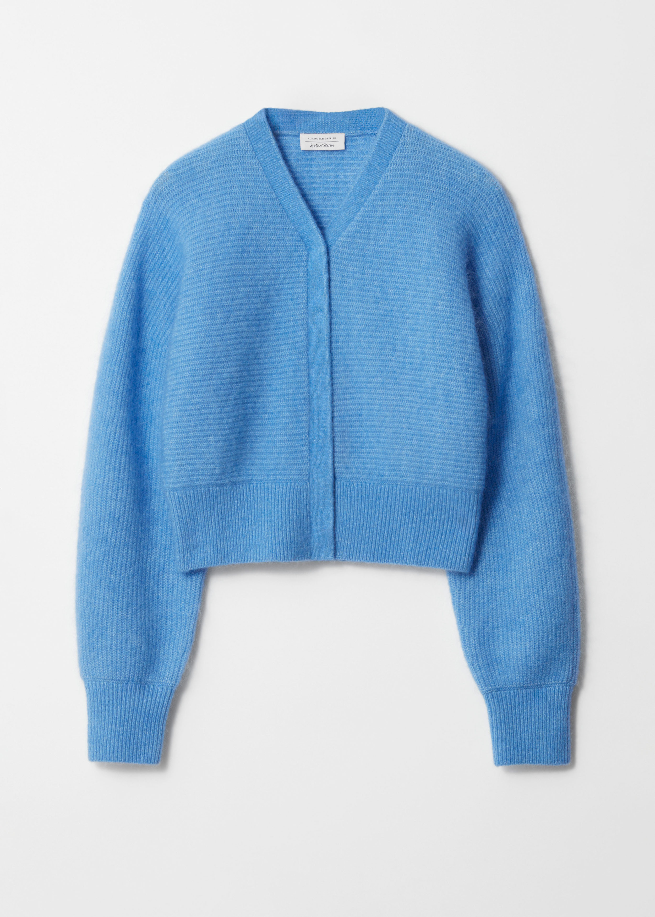 Mohair-Blend Rib-Knit Cardigan - Blue - & Other Stories BE Mohair-Blend Rib-Knit Cardigan - Blue - & Other Stories BE