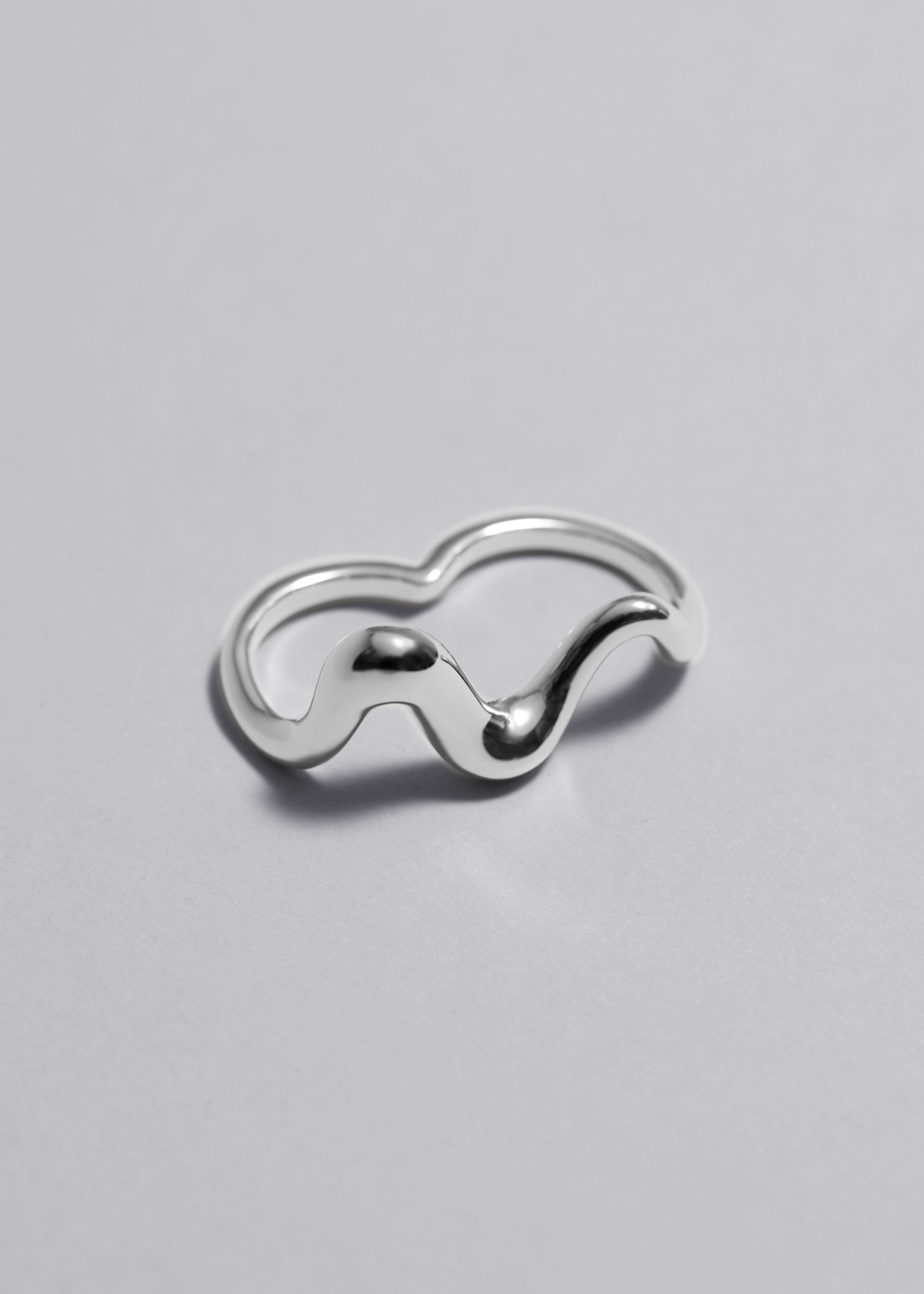 Sculpted Two-Finger Ring - Silver - & Other Stories GB