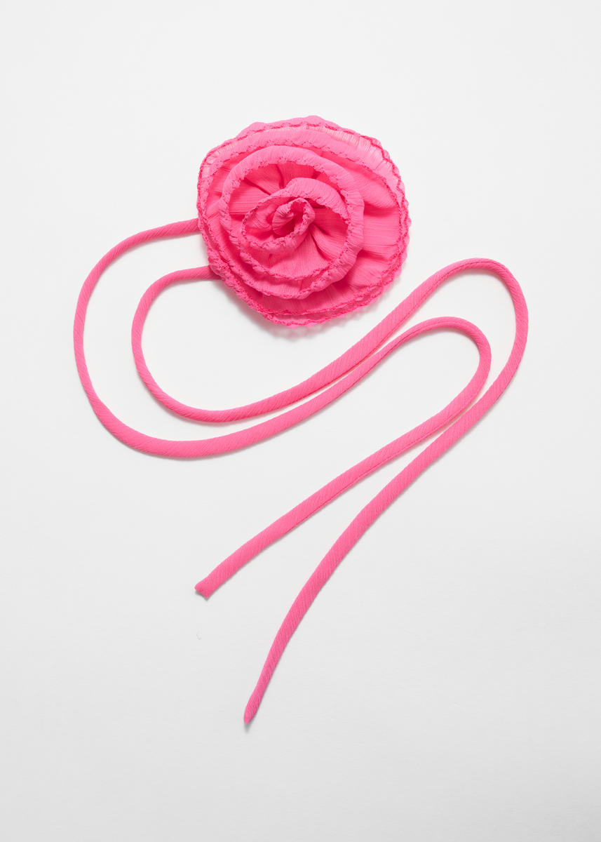 & Other Stories Rose Brooch Tie Necklace