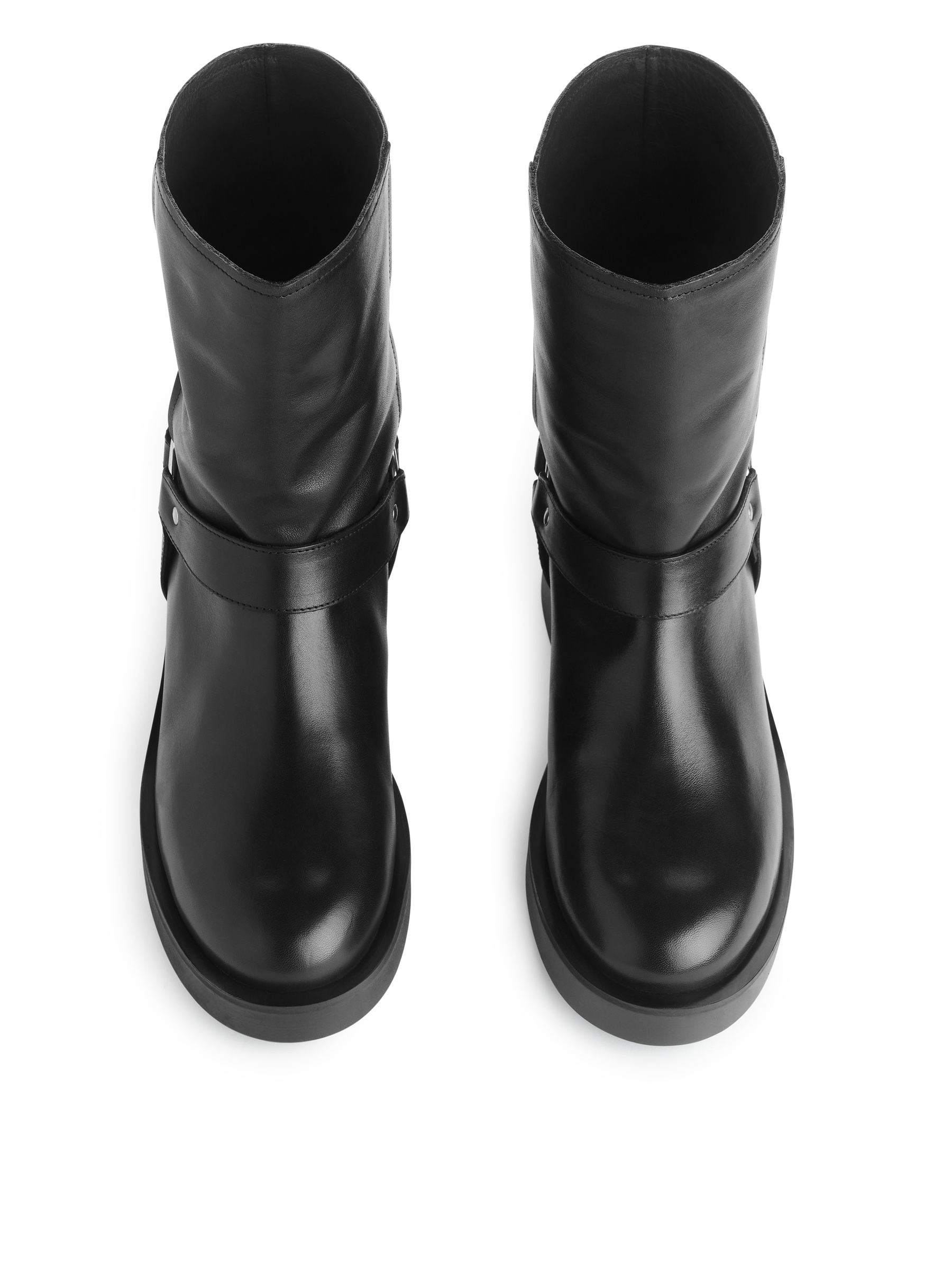 Botas moteras de piel - Negro - Women - StillMedia/DescriptiveStillLife - 1