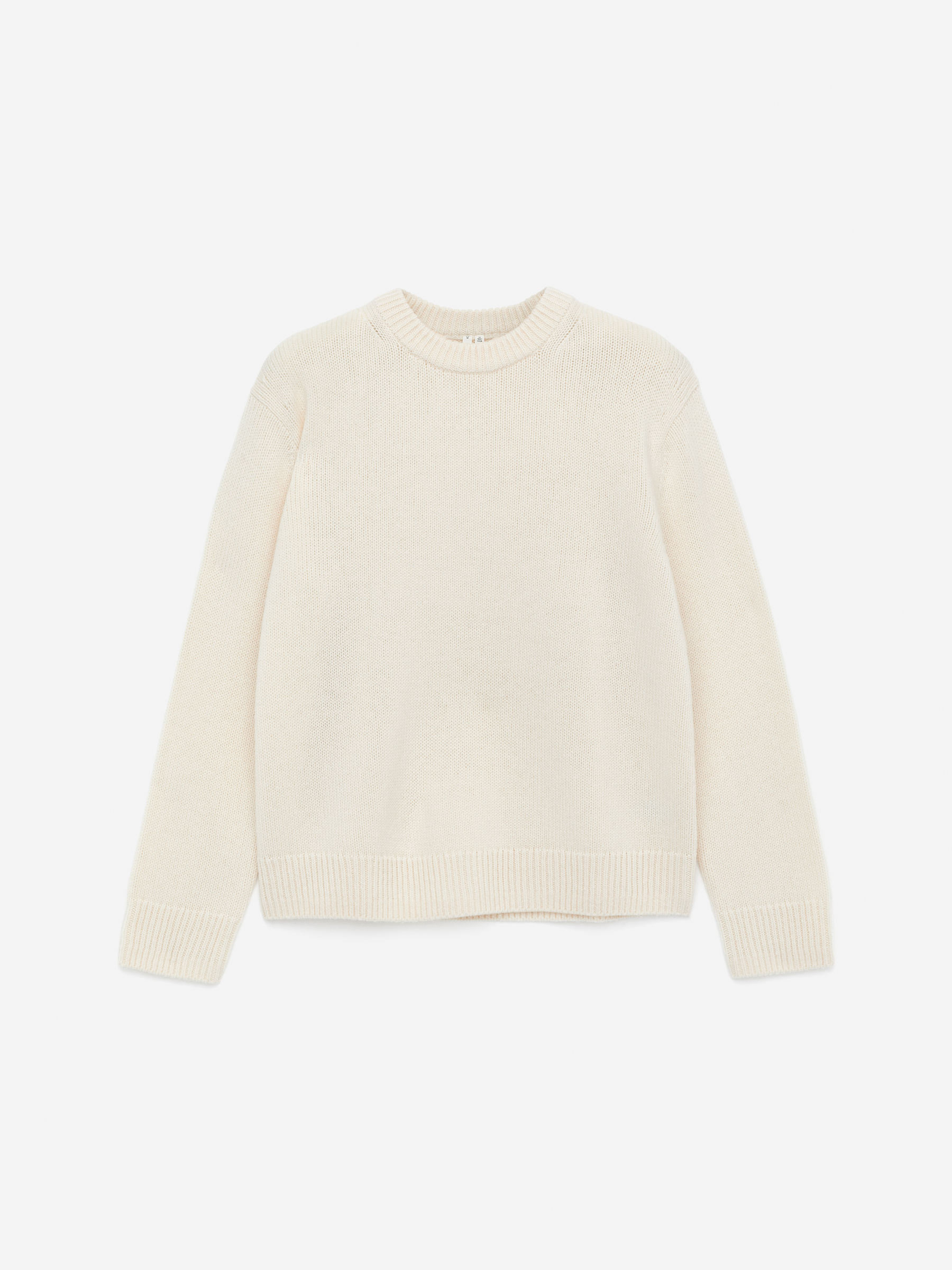 Heavy Knit Wool Jumper-#EFEFDF-16013