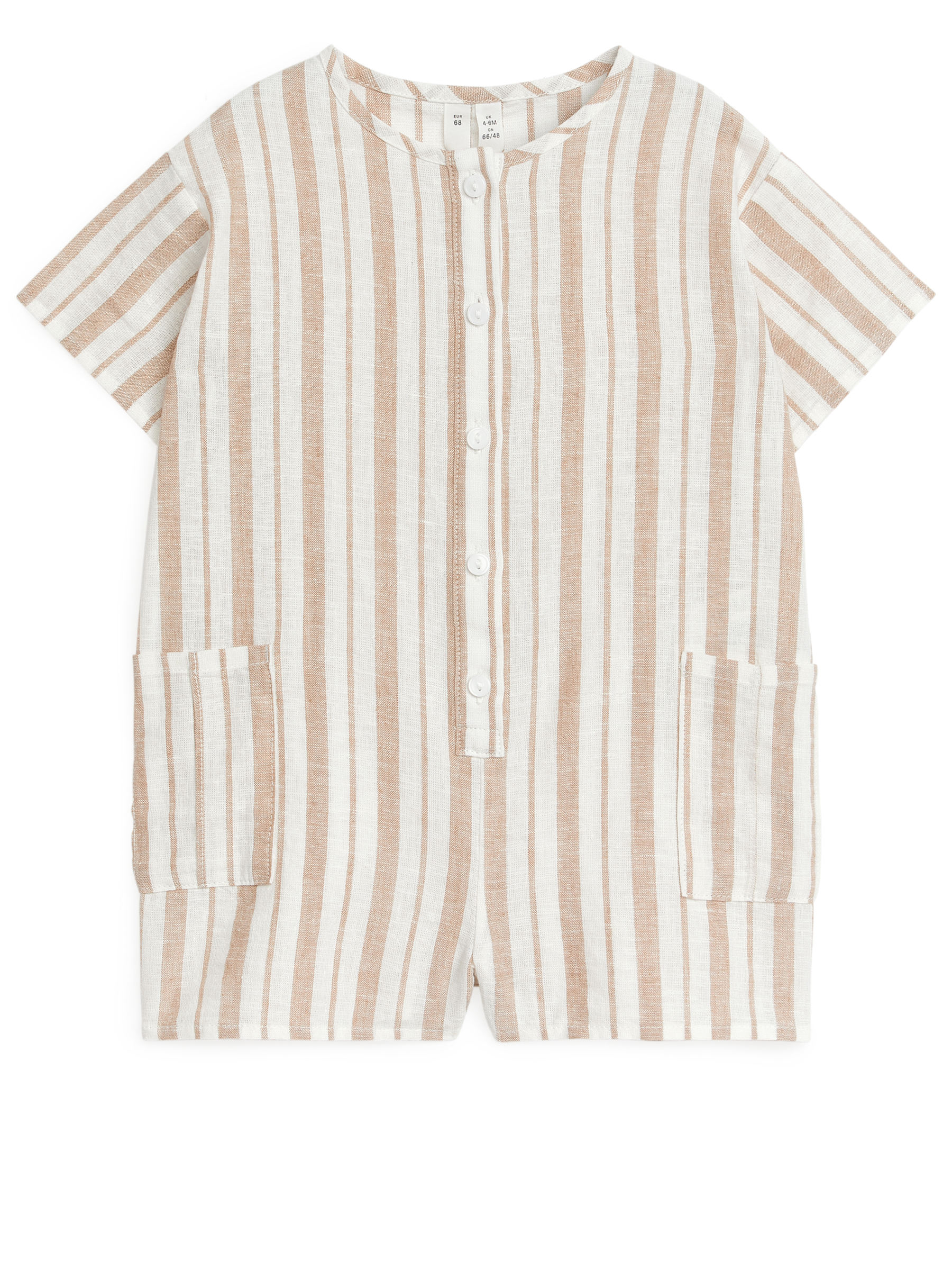 Linen Romper-#A49578-5952