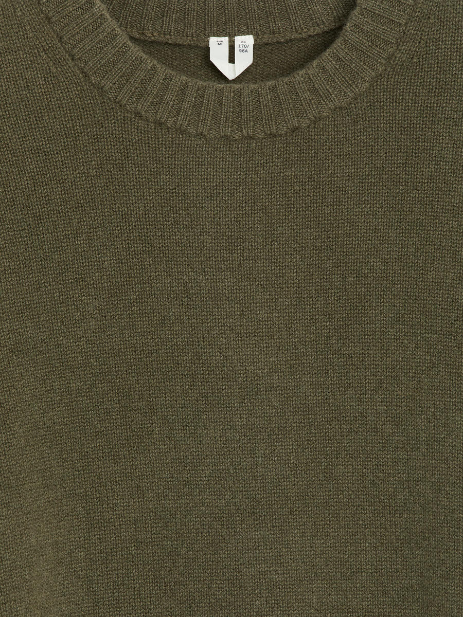 Lässiger Pullover aus Kaschmir und Wolle-#5E5648-12585