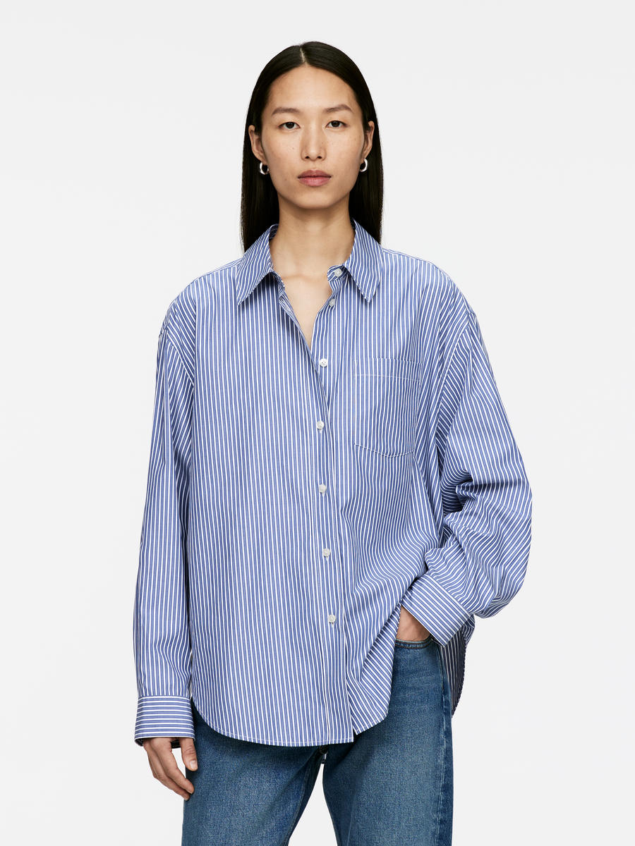 Oversized-Fit Poplin Shirt-#3B4EA3-11697