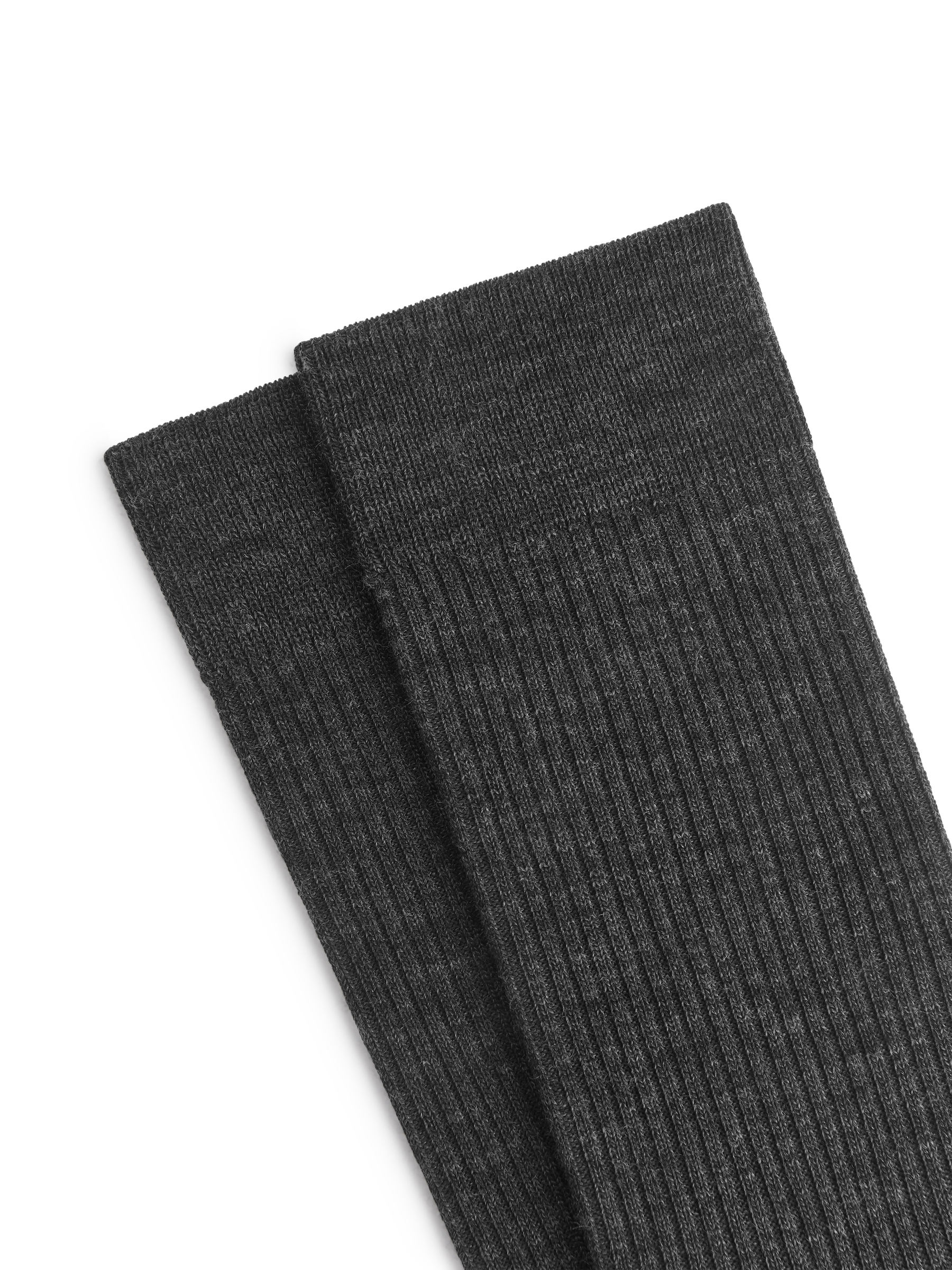 Gerippte Socken aus Wollmischung, 2 Paar - Dunkelgrau meliert - Herren - StillMedia/DescriptiveDetail - 2