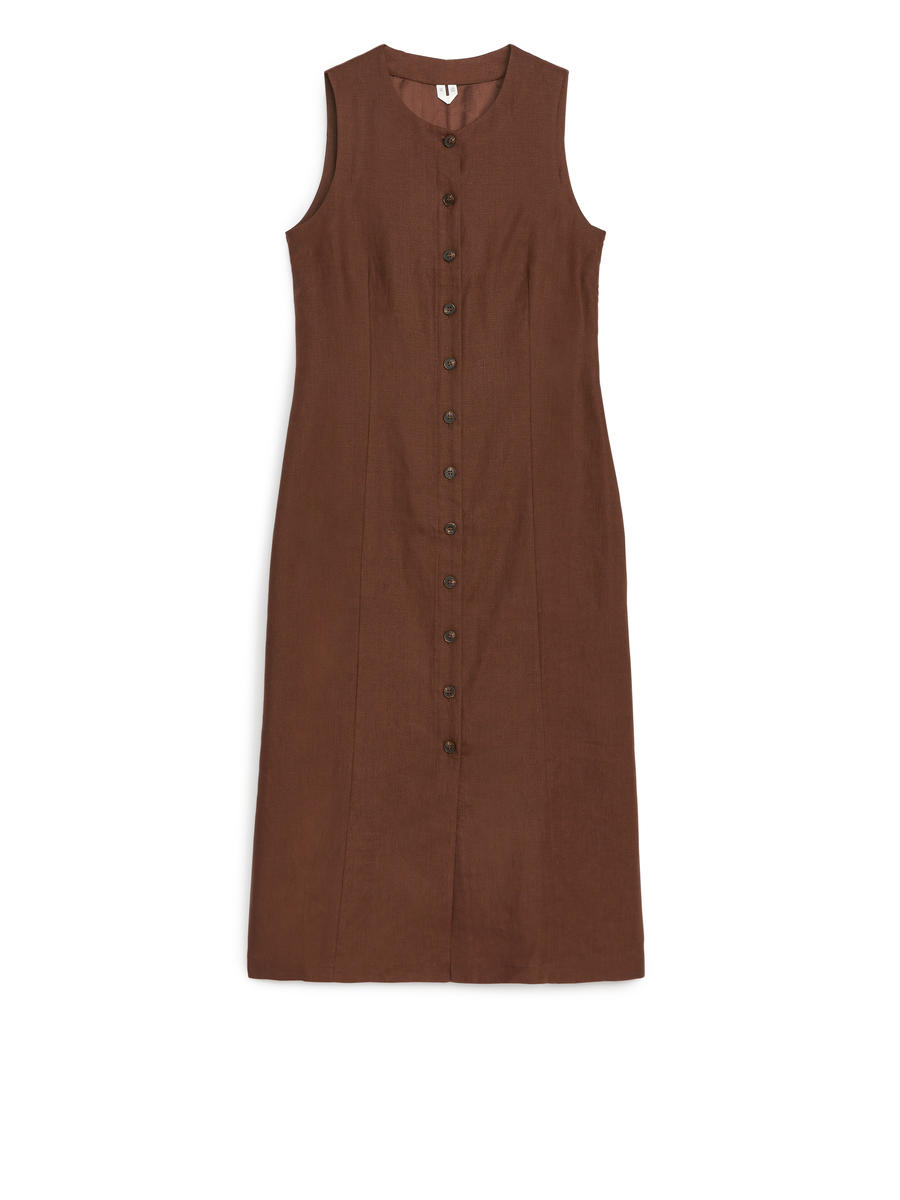 Linen Vest Dress-#543933-7388