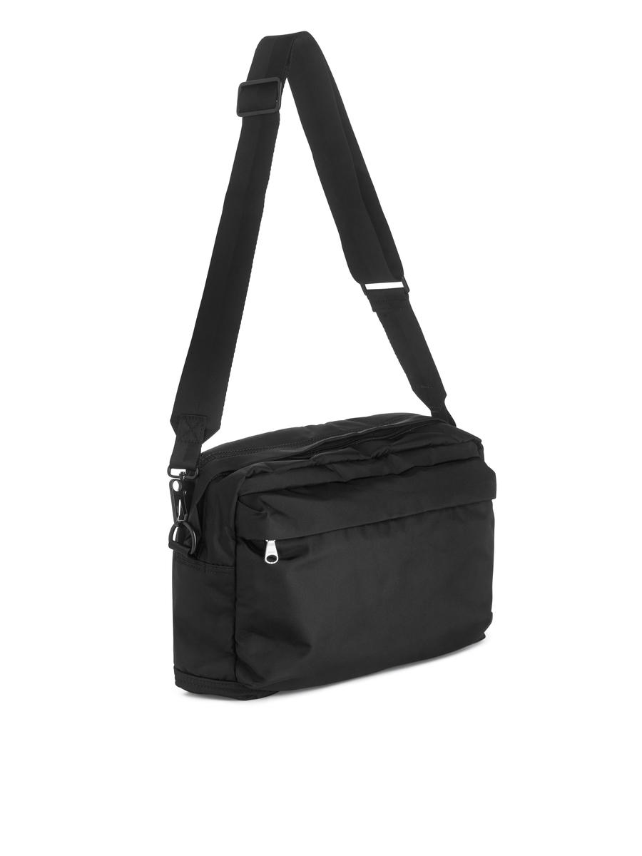 Nylon A4 Shoulder Bag - Black - Travel - 1186456001