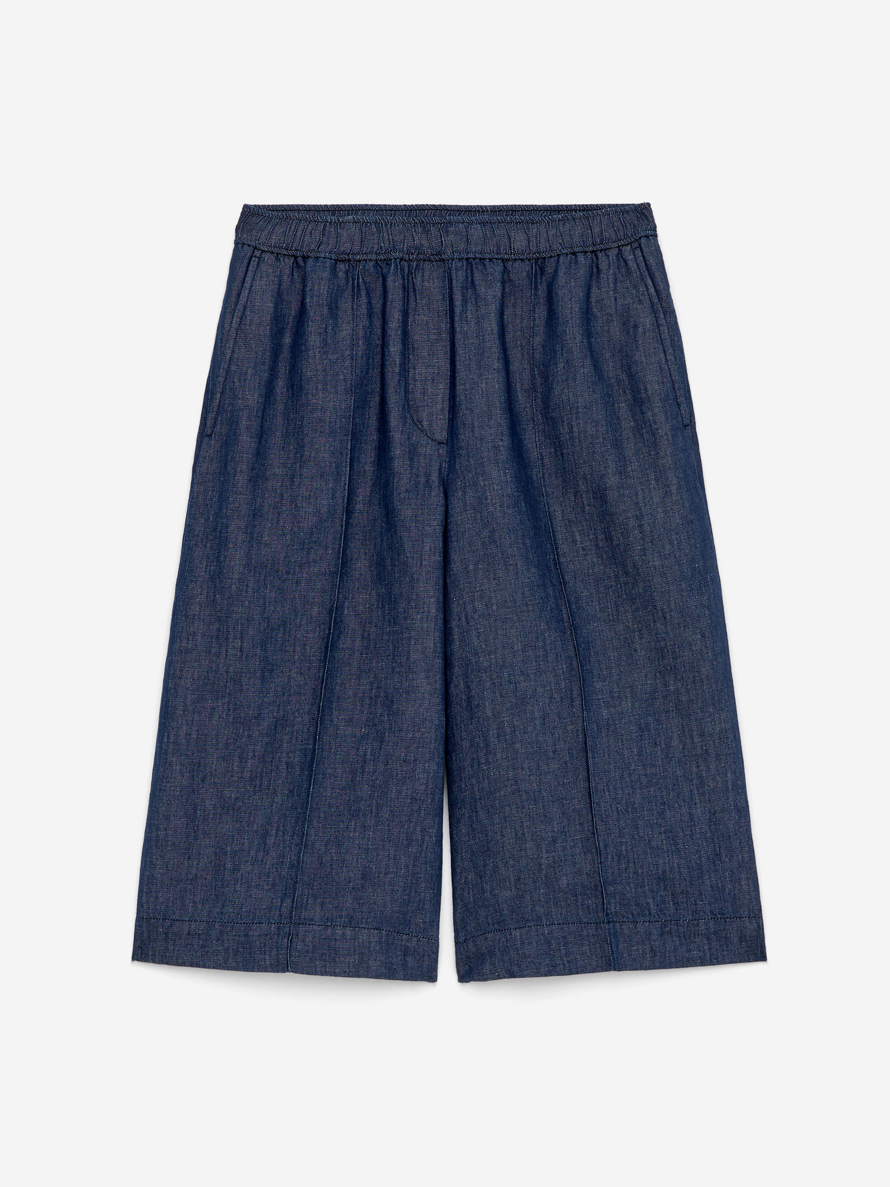 Cotton-Linen Shorts-#0A041F-15859