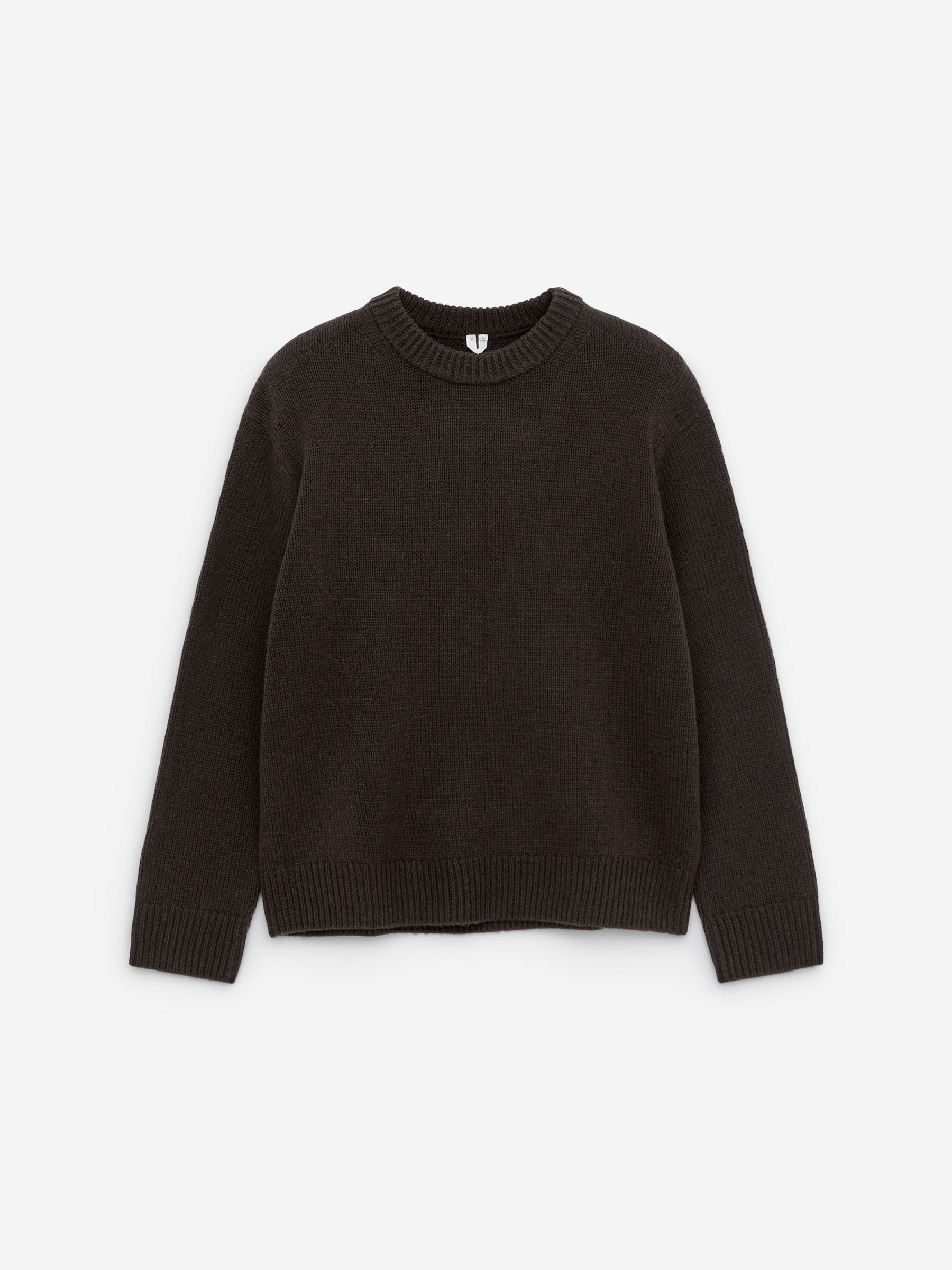 Heavy Knit Wool Jumper-#3C3533-16011