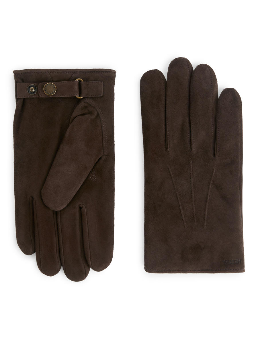 Hestra Robert Suede Gloves-#6A615D-13128