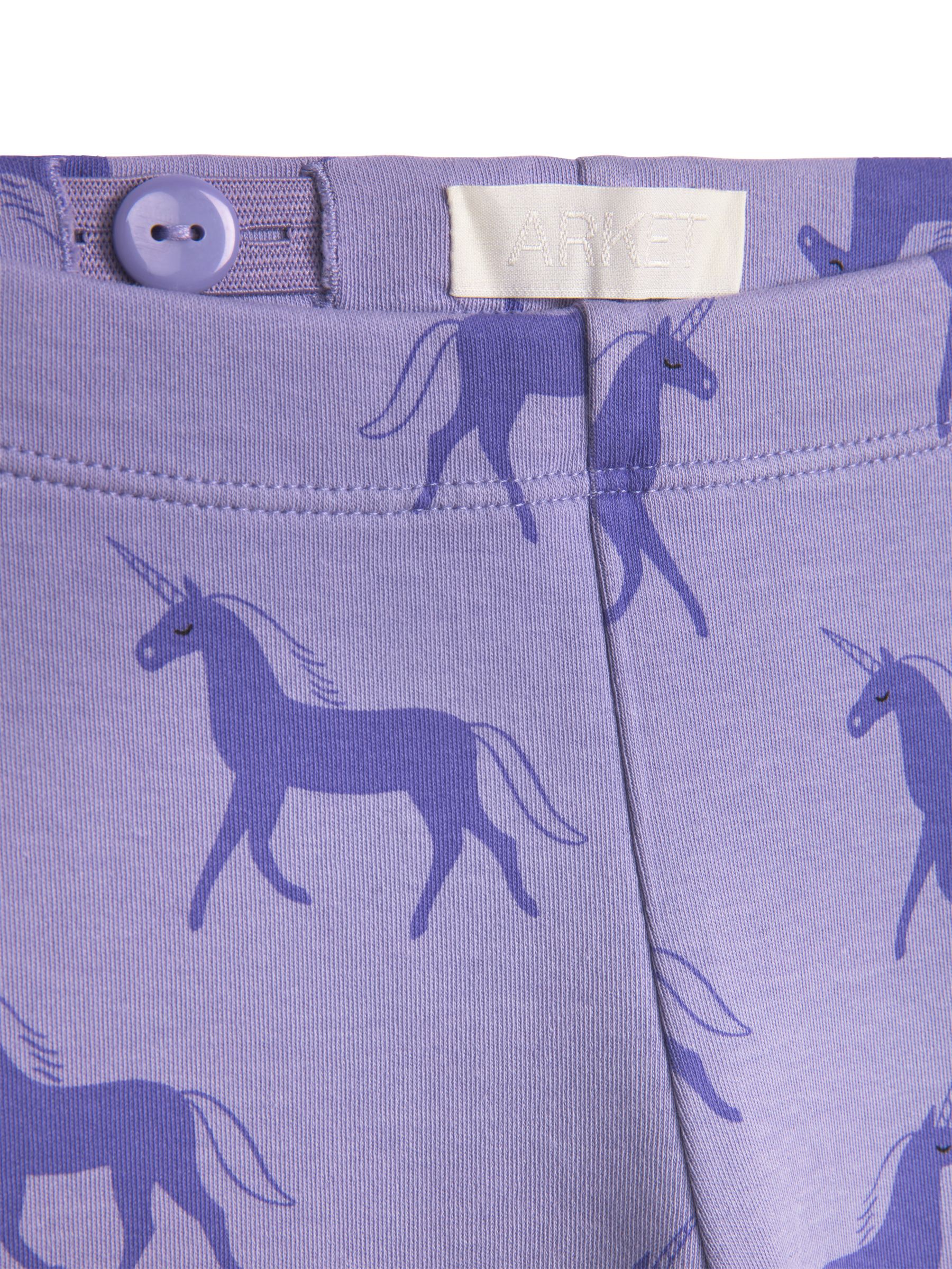Dżersejowe legginsy - Lilac/Unicorns - Wąski fason - Children - StillMedia/DescriptiveStillLife - 1