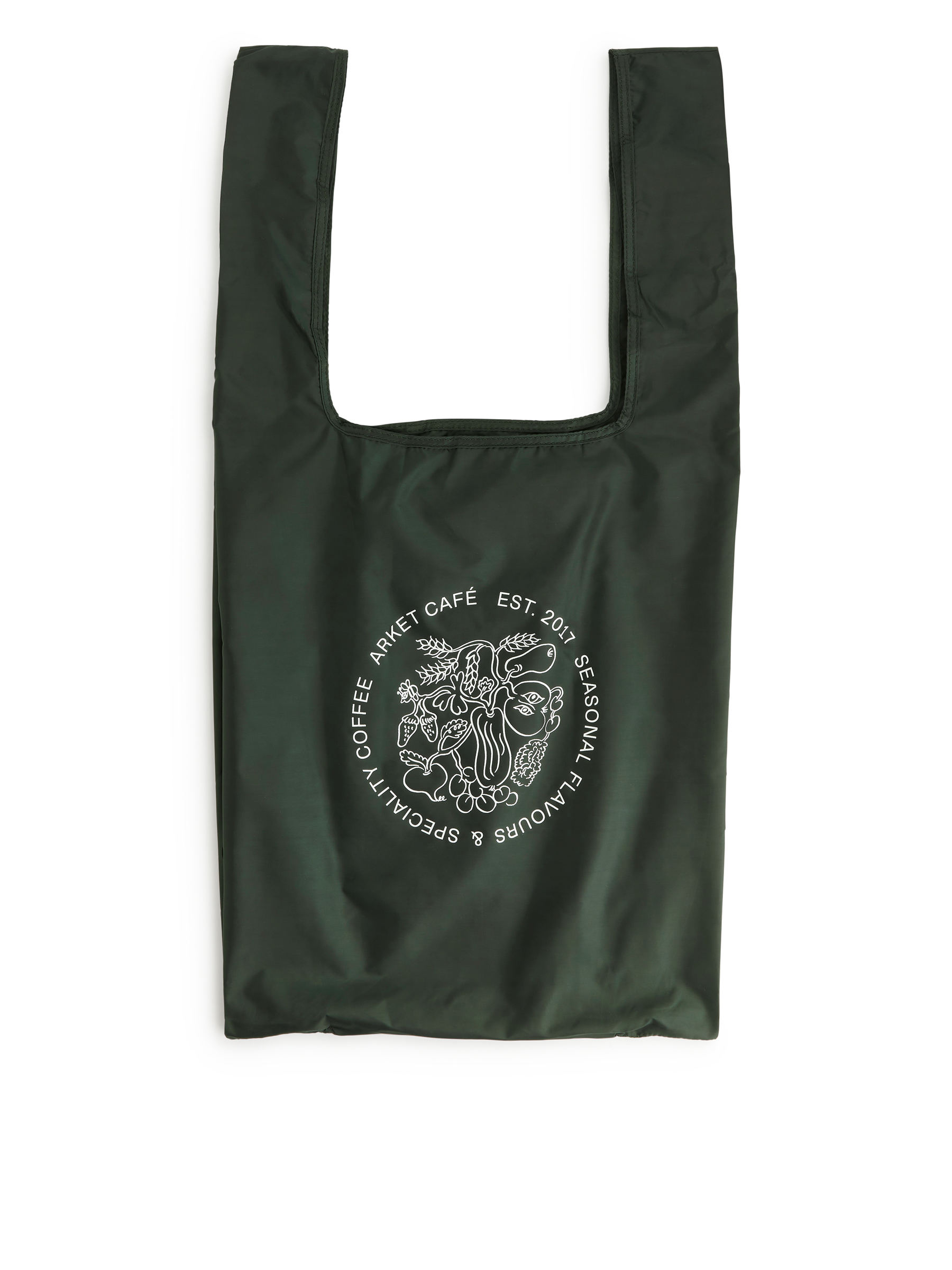 ARKET CAFÉ Faltbare Tragetasche-#3D433E-12763