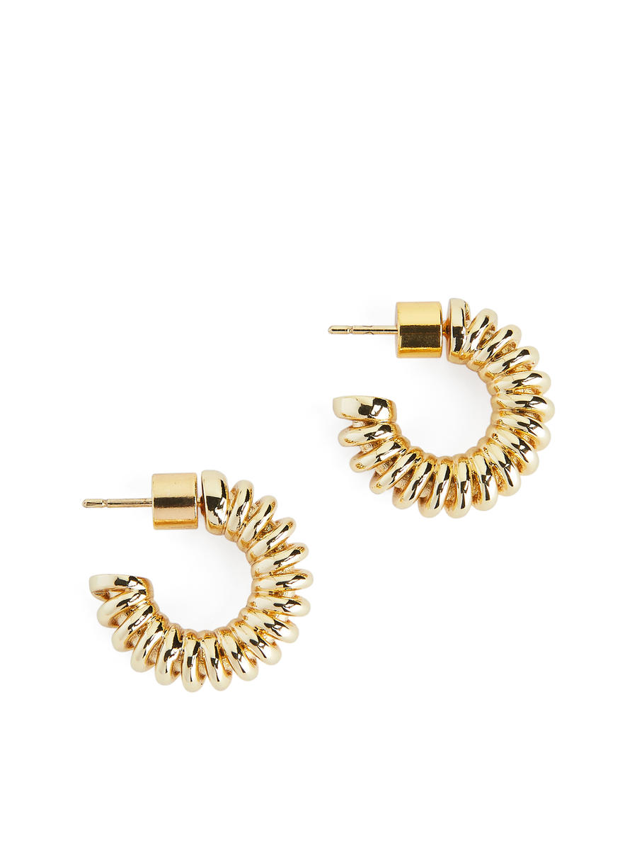 Mini Twisted Hoop Earrings - Gold - Women - 1243423001