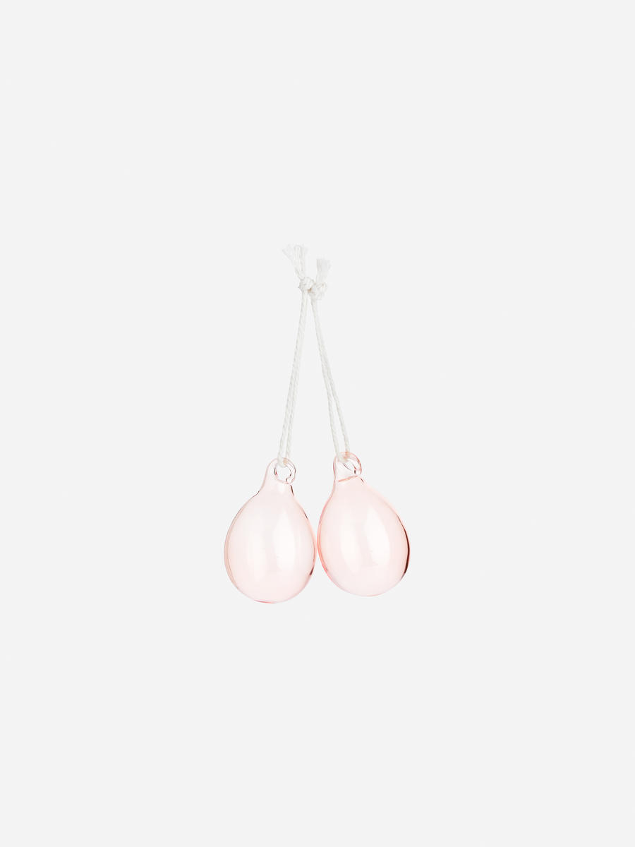 Glass Eggs Set of 2 - Pink - Homeware - 1146289001