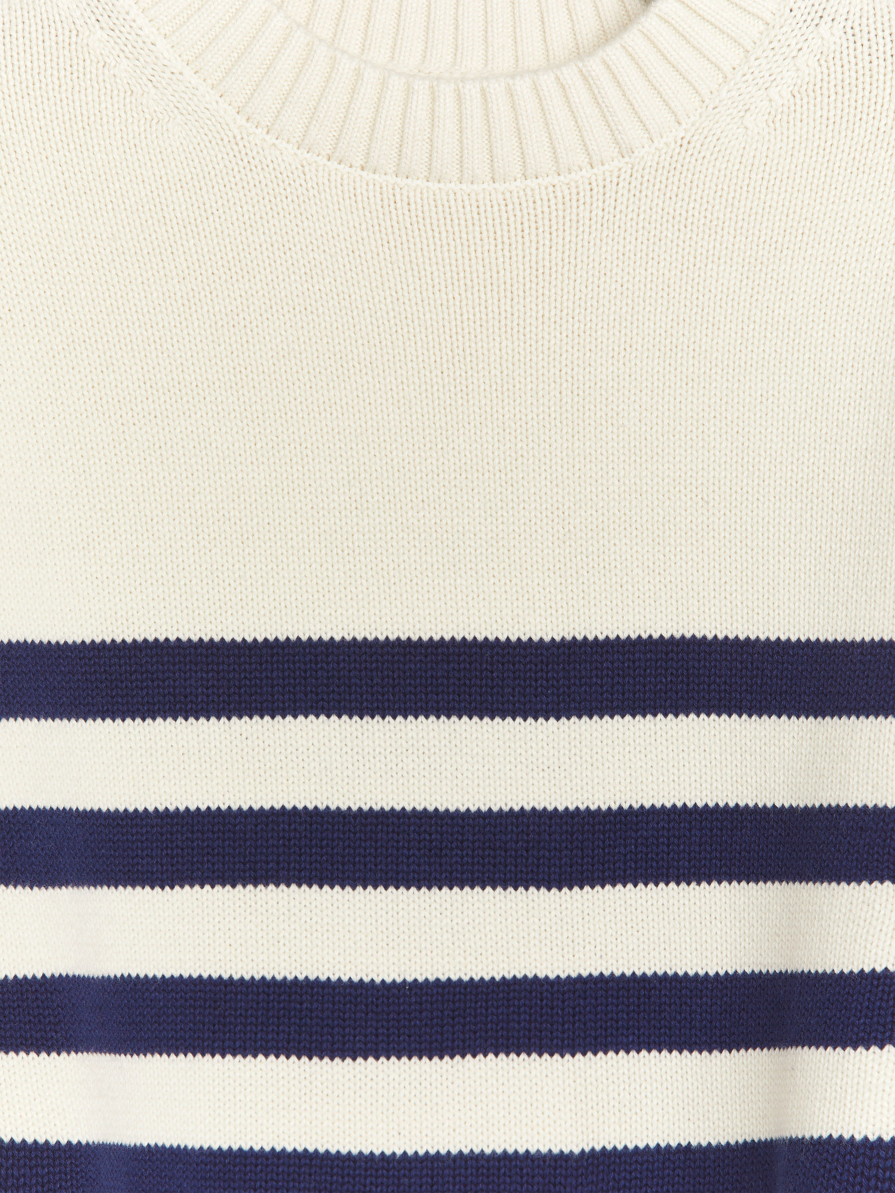 Stickad tröja i bomull - Crèmevit/mörkblå - Regular fit - Children - StillMedia/DescriptiveDetail - 2