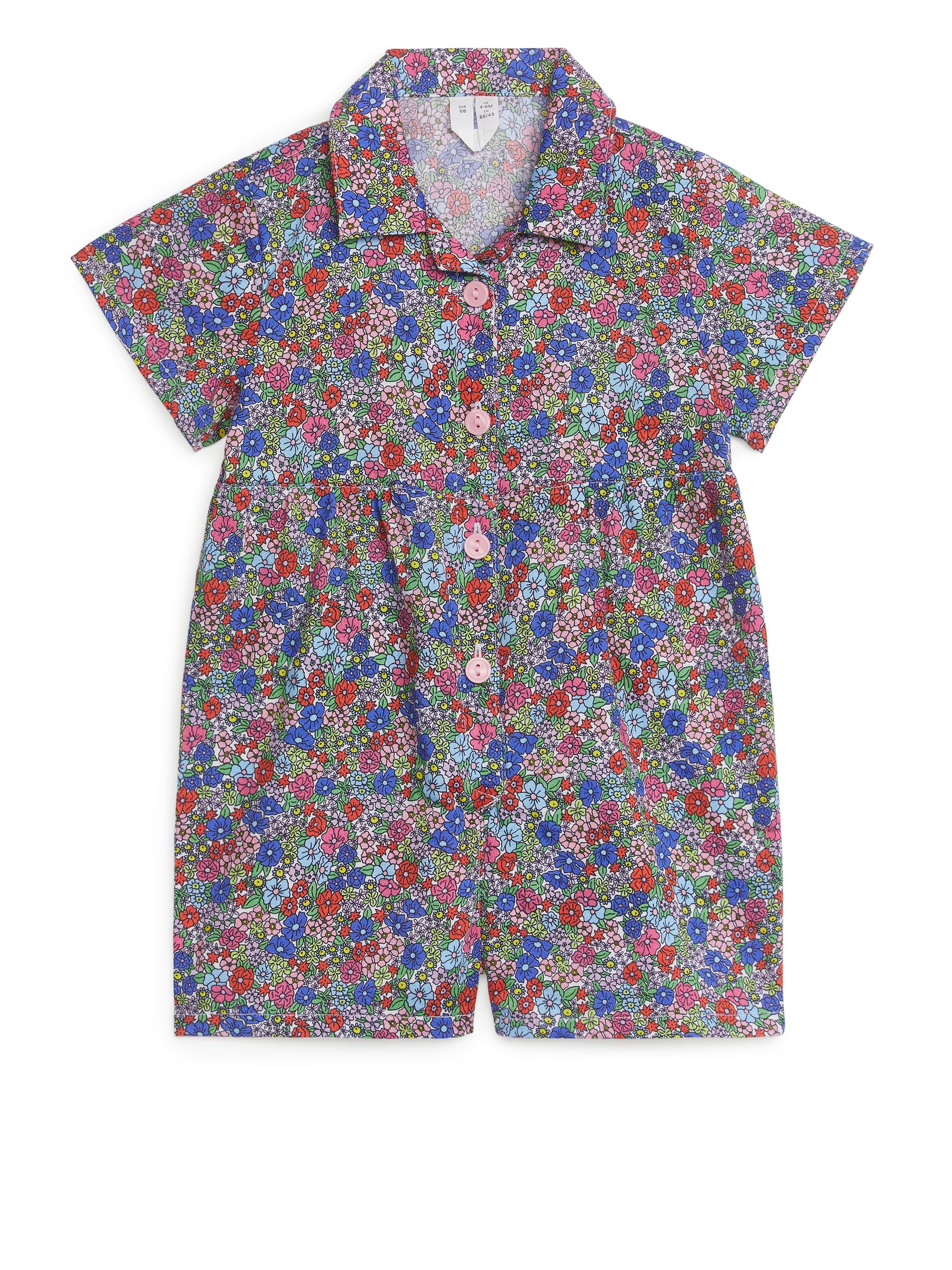 Kurzer Baumwoll-Jumpsuit - Mehrfarbig/Blumen - Loose Fit - Children - StillMedia/DescriptiveStillLife - 1