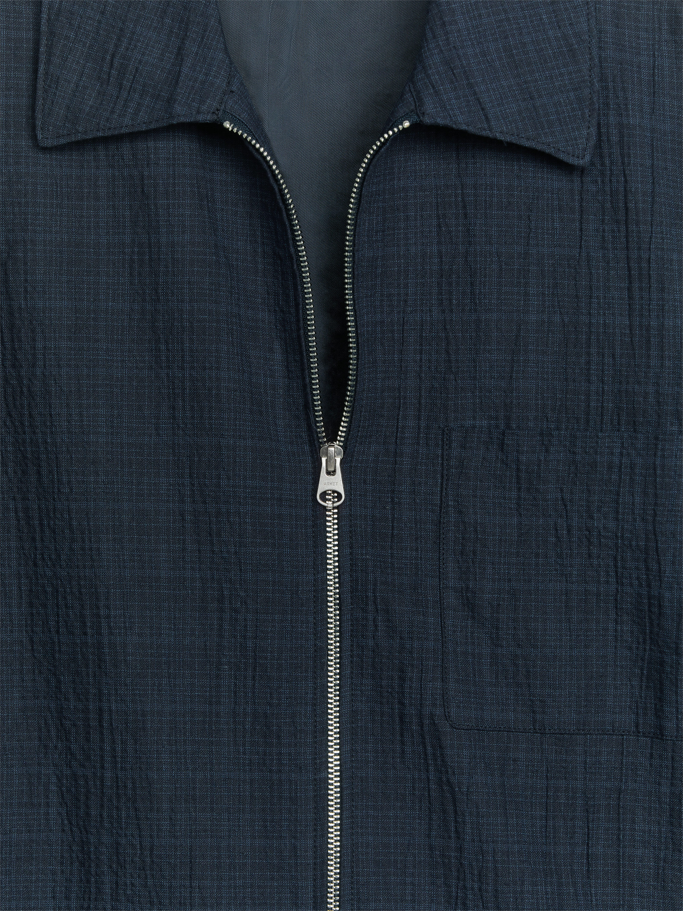 Seersucker Jacket – Dark Blue – Men – ARKET WW