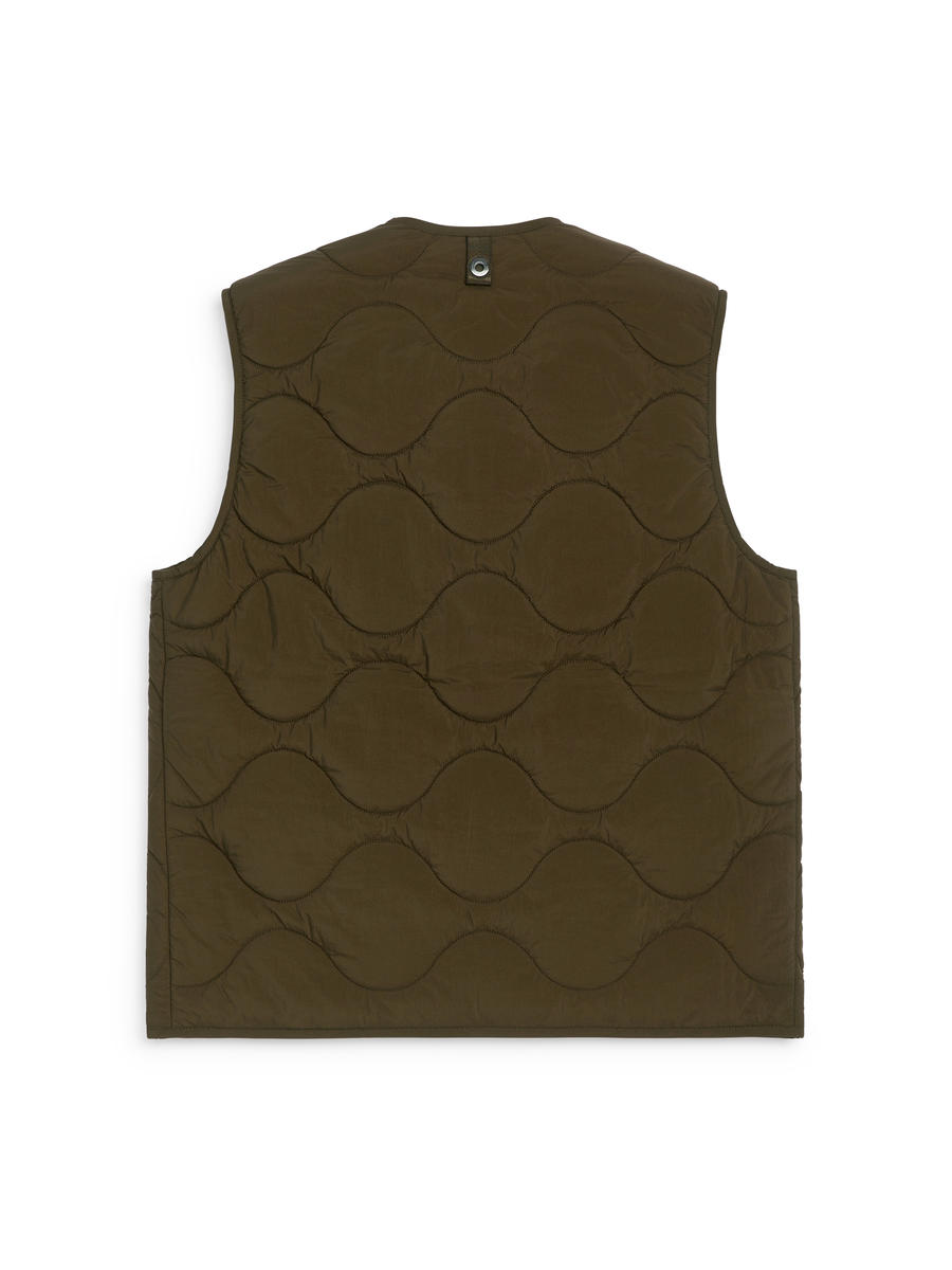 2-in-1 Quilted Liner Vest-#3E3629-13511