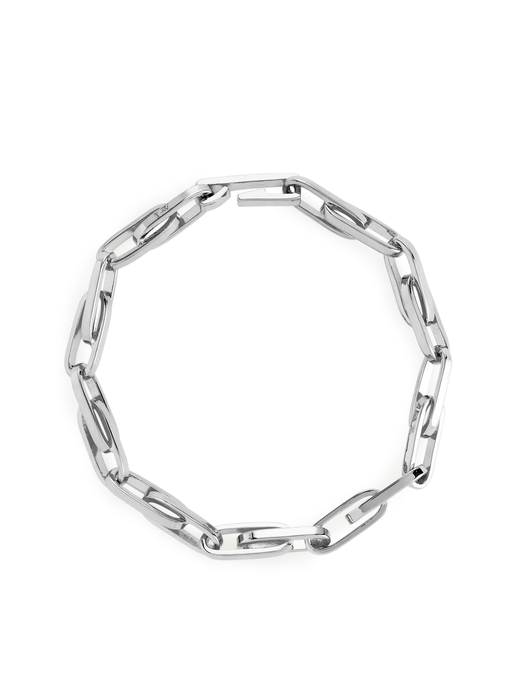 Silver-Plated Chain Bracelet-#DFDEDE-4278