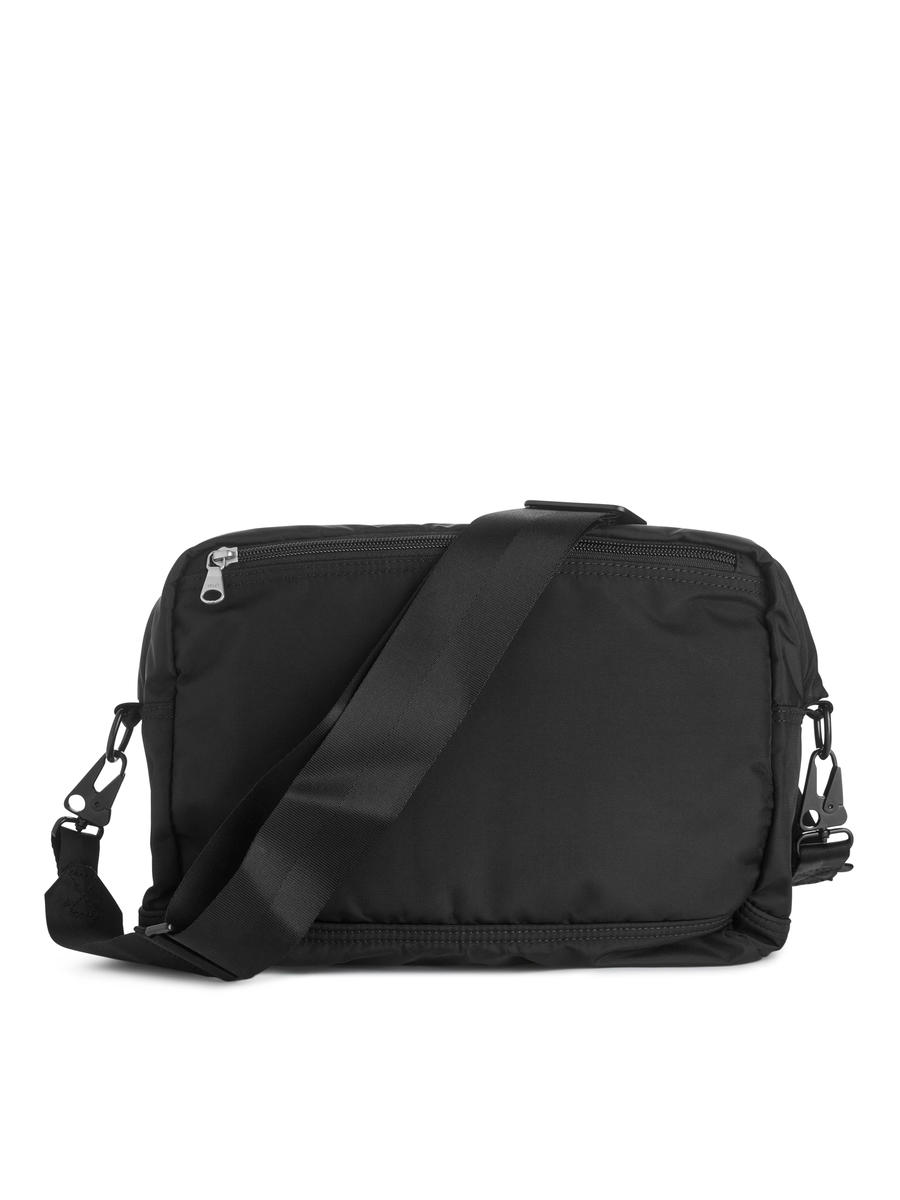 Nylon A4 Shoulder Bag - Black - Travel - 1186456001