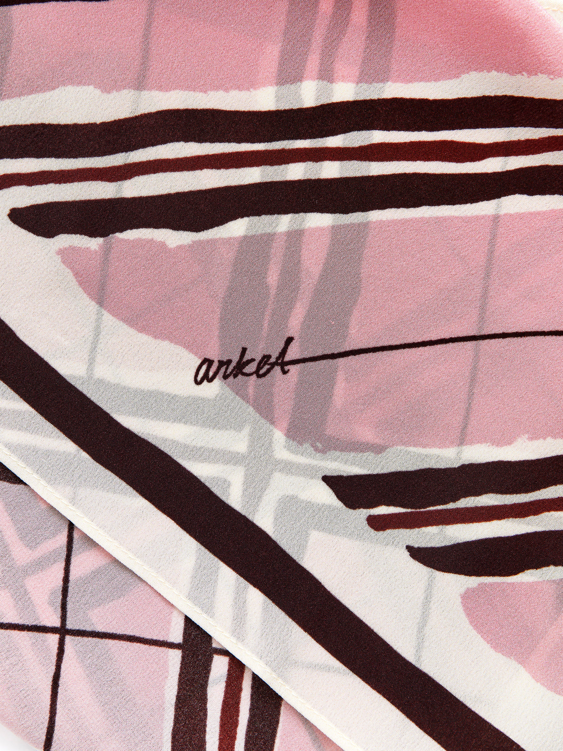 Printed Silk Scarf - Pink/Brown - Women - StillMedia/DescriptiveDetail - 2