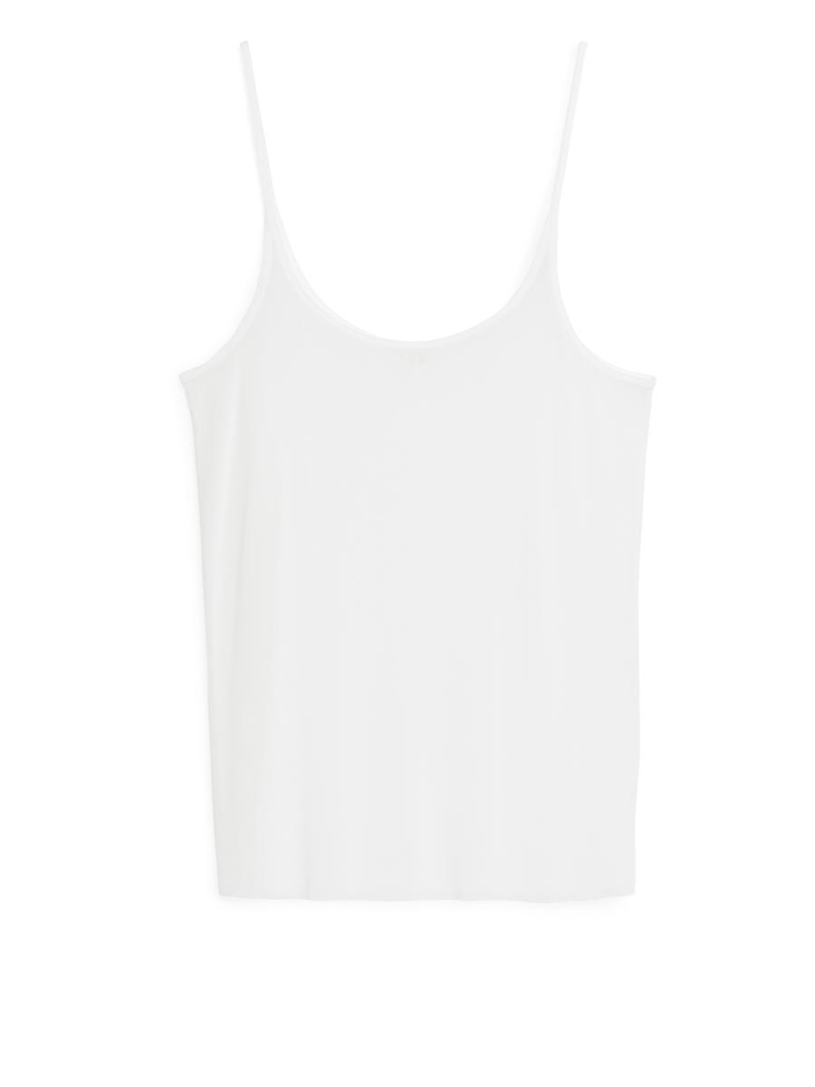 Silk Tank Top-#F4F3E9-6076